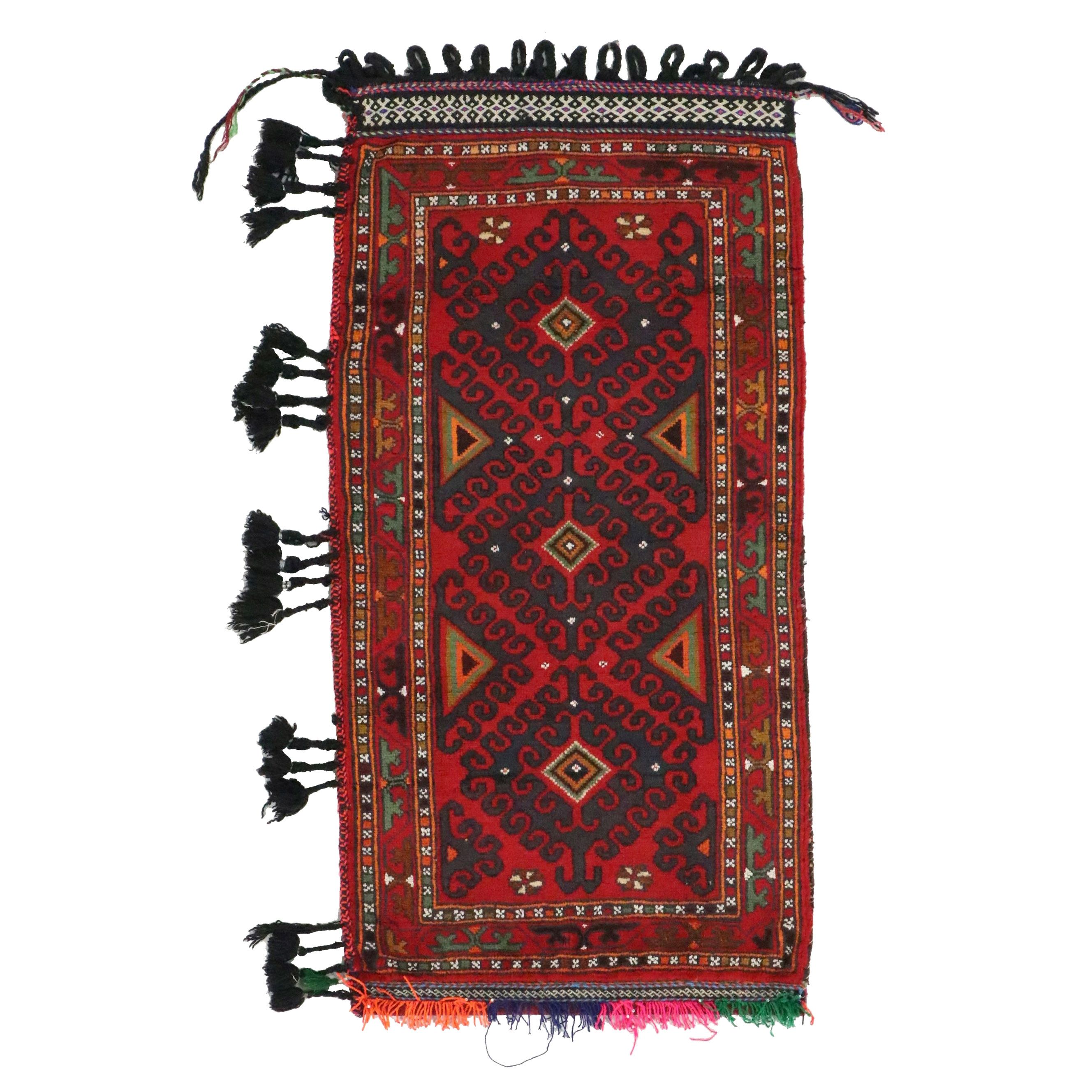 Hand-Knotted Afghan Baluch Balisht Cushion Cover