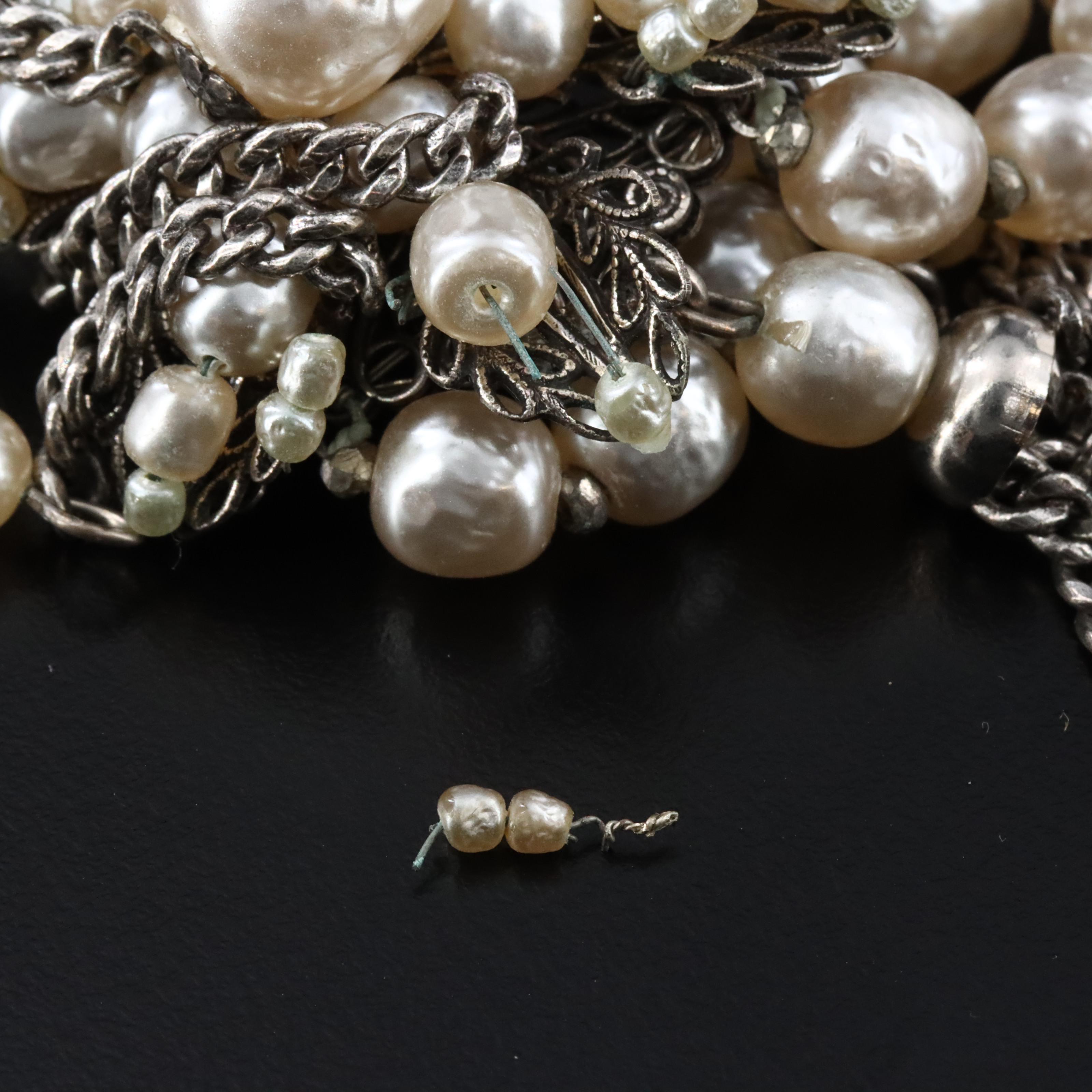 Vintage Miriam Haskell Faux Pearl Necklace