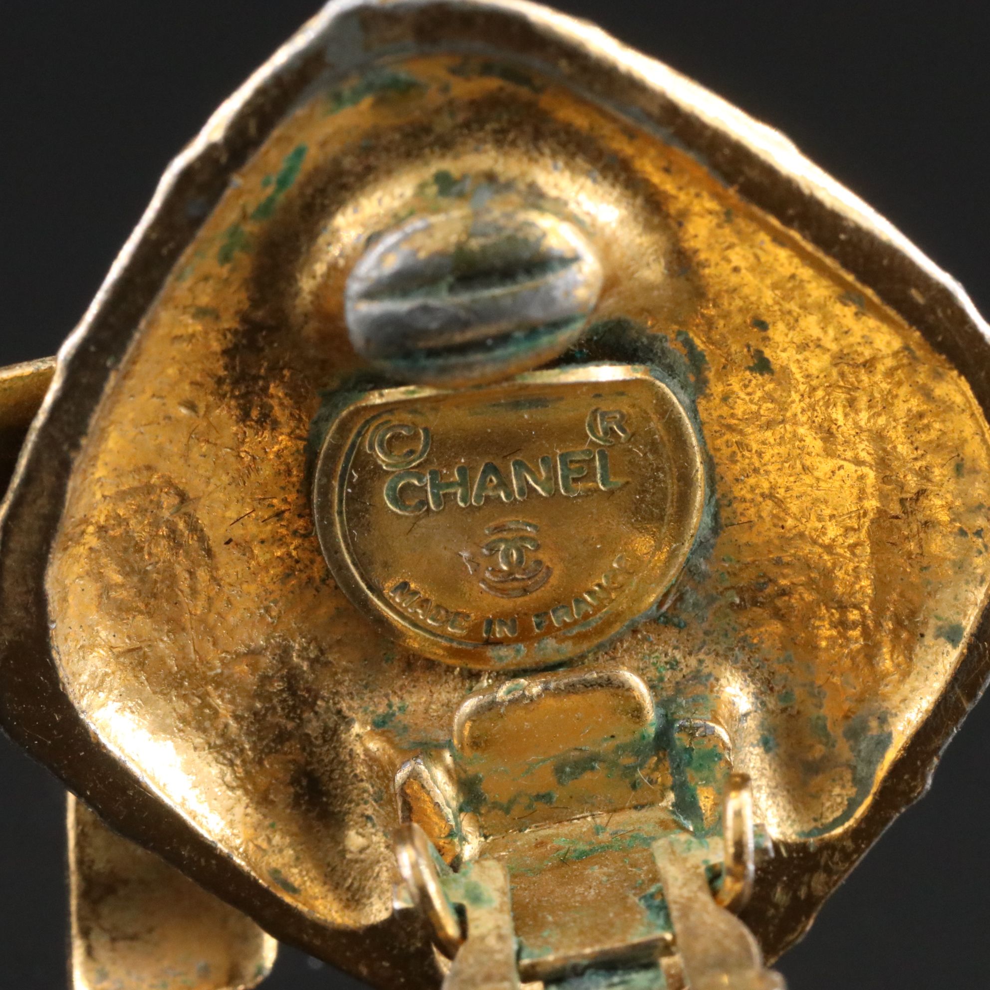 Chanel Quilted Bow Rhombus Clip Earrings