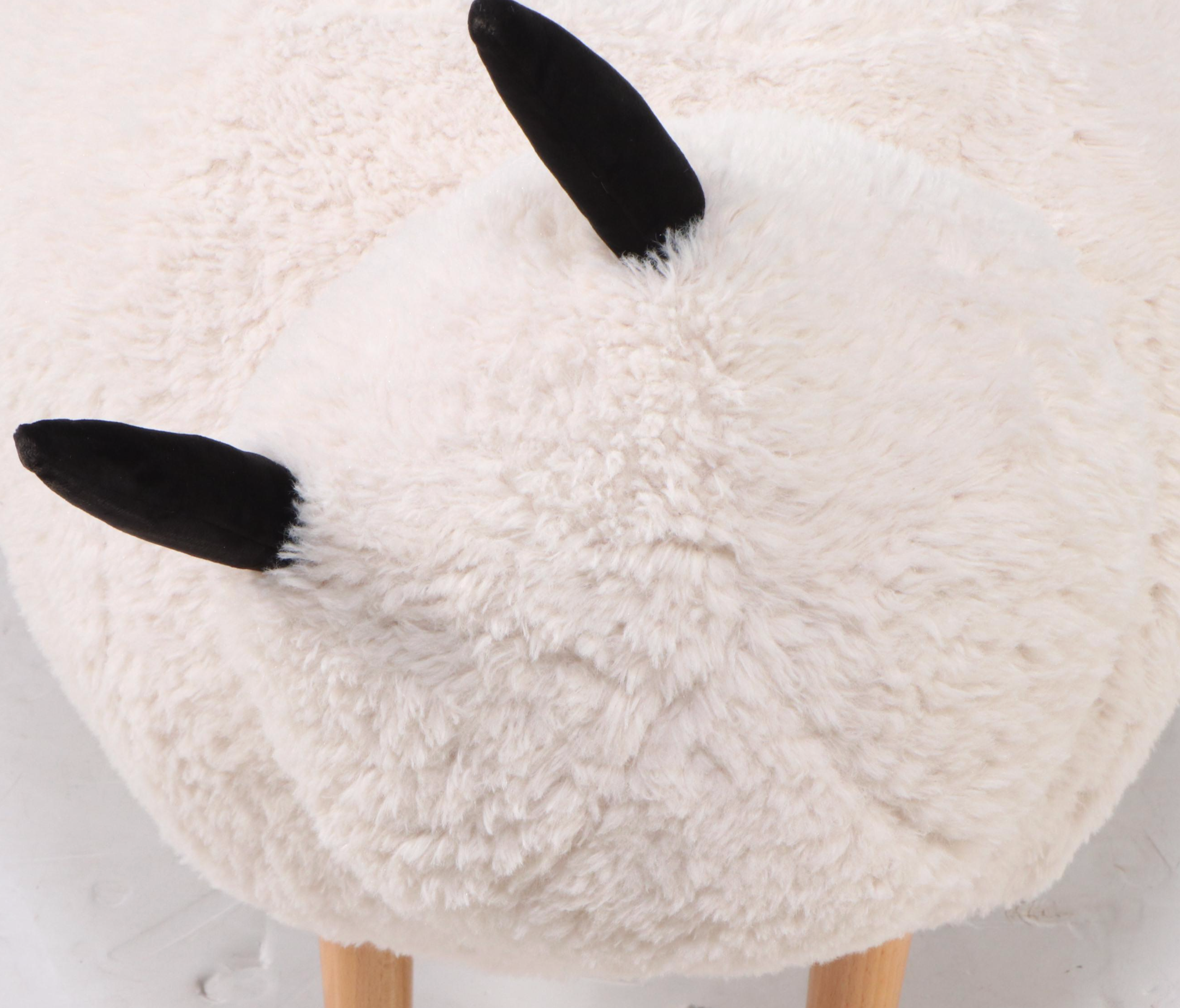 Noble House "Madison Velvet Sheep" Ottoman