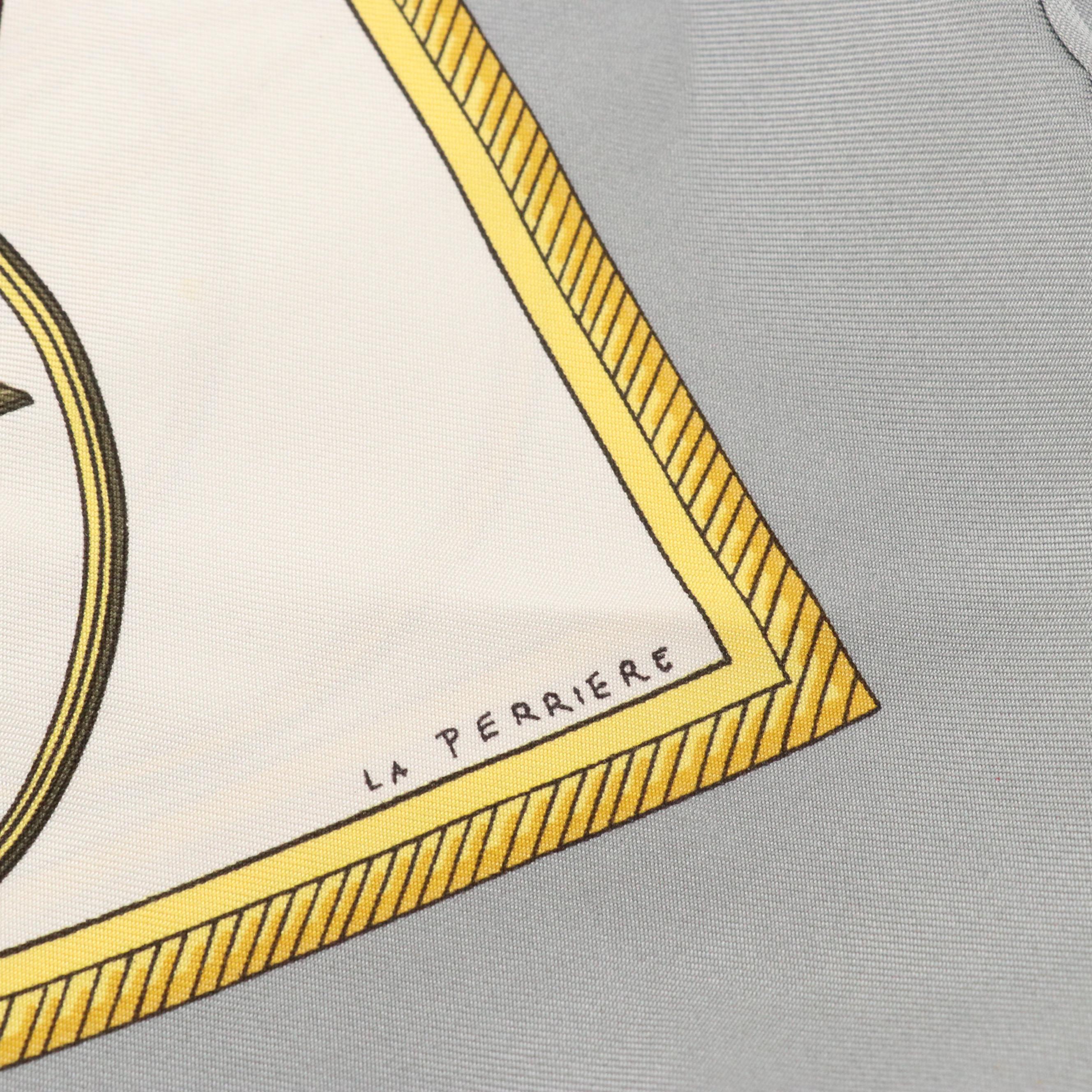 Hermès "Les Voitures à Transformation" Scarf 90 in Silk Twill