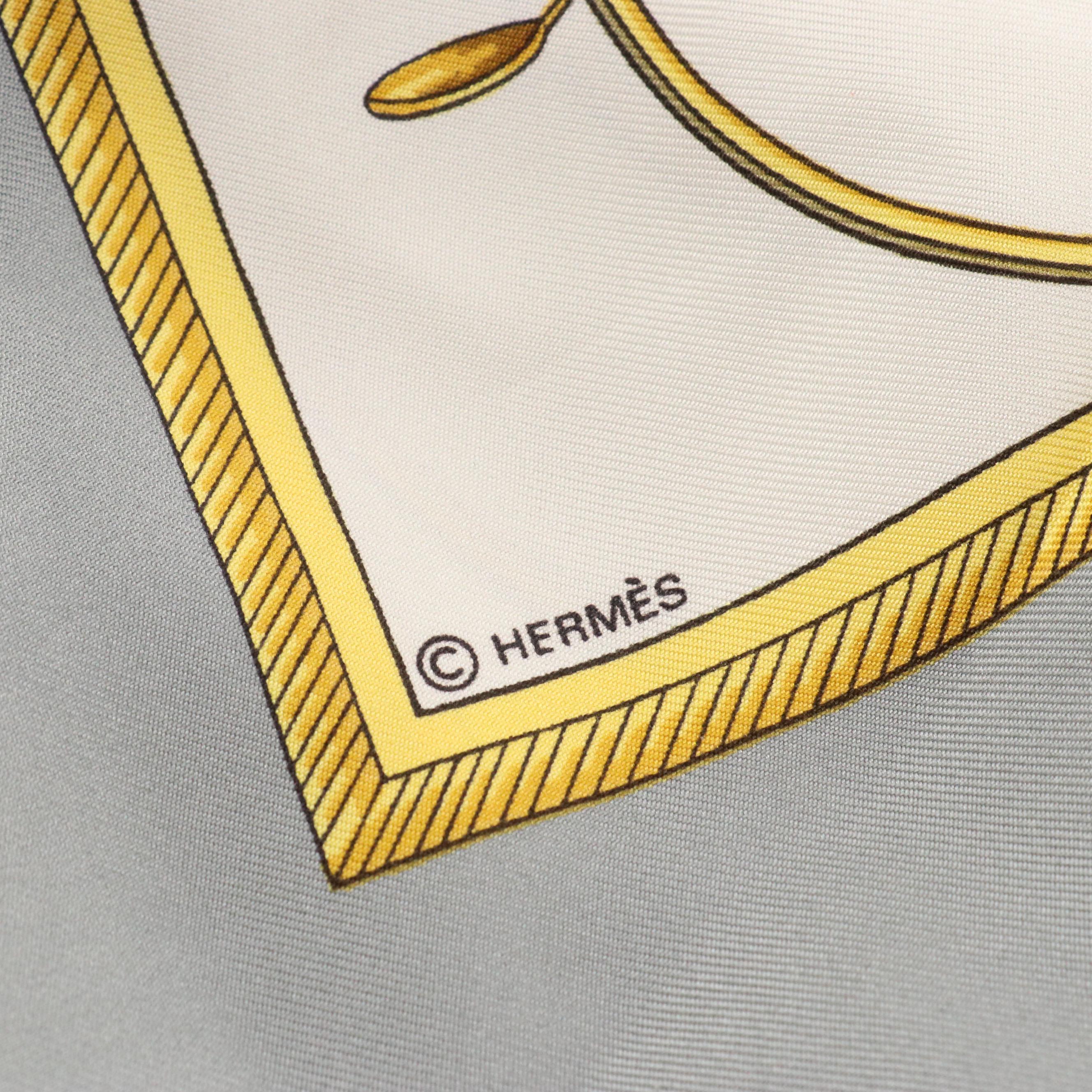 Hermès "Les Voitures à Transformation" Scarf 90 in Silk Twill