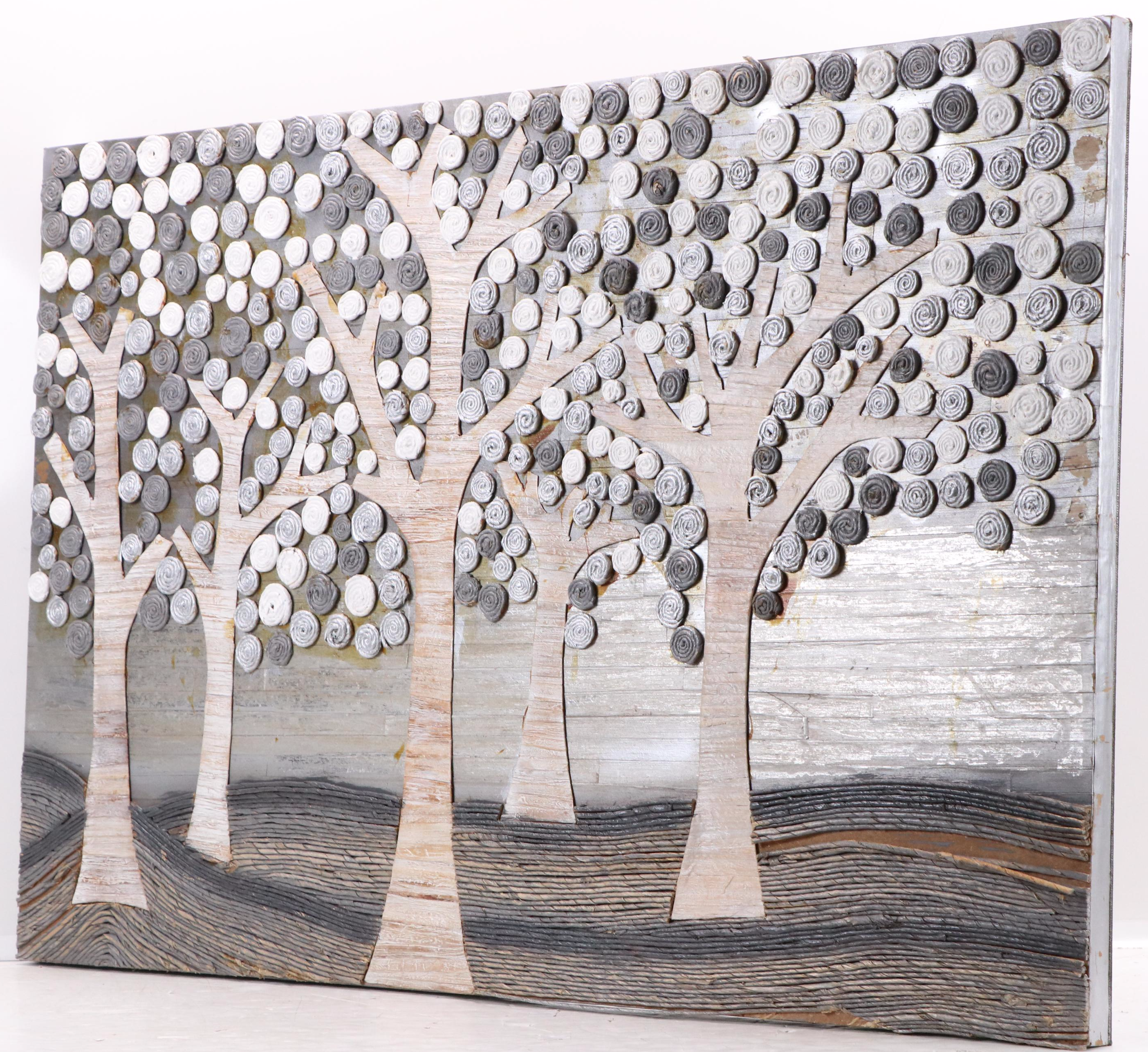 Mixed Media Landscape Wall Panel