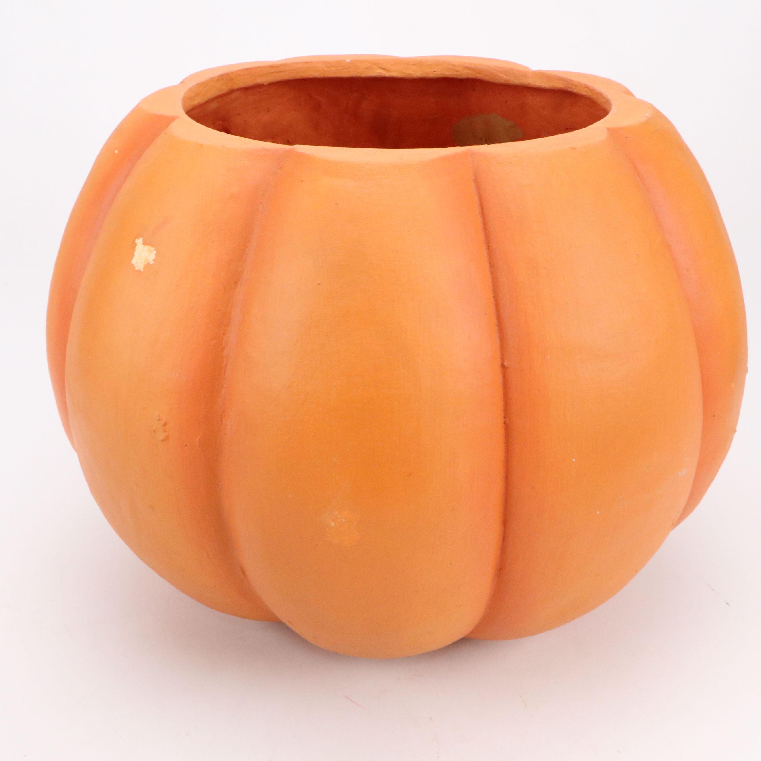 Halloween Plaster Pumpkins, Table Runners, Dishes and Banners