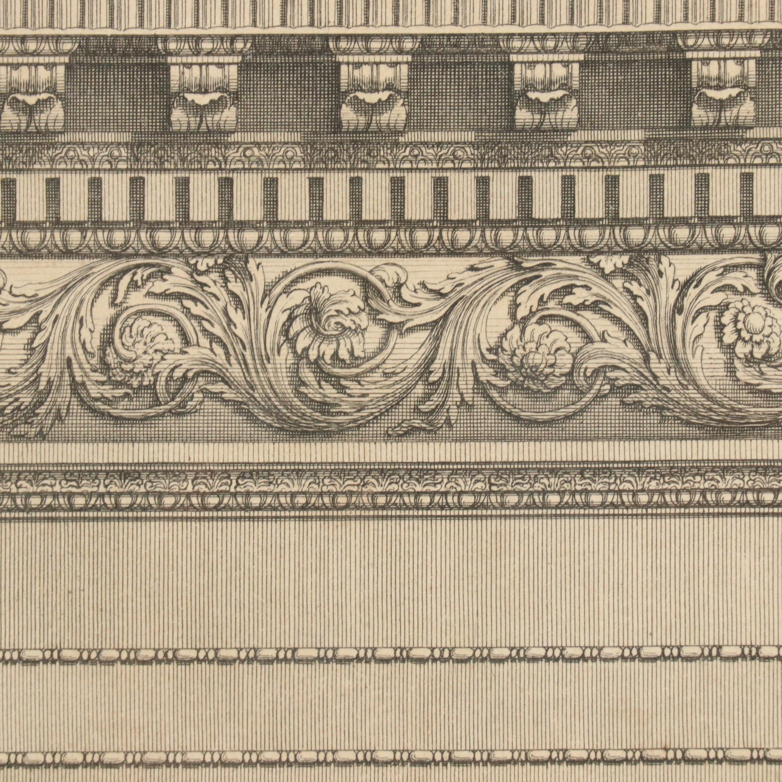 Architectural Engravings After Paul Fourdrinier of Corinthian Columns