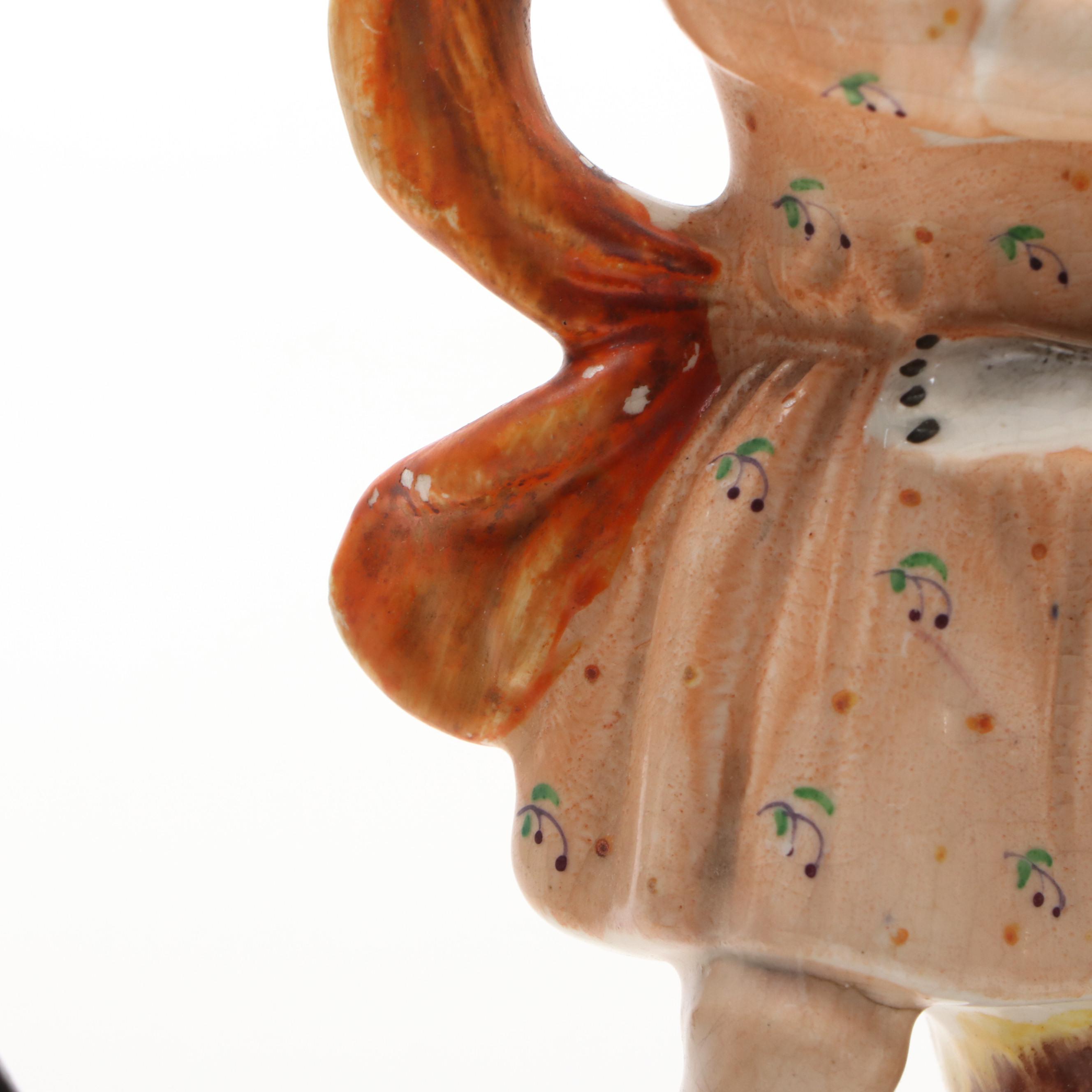 Staffordshire Samson and Lion Figurines, Mid to Late 19th Century