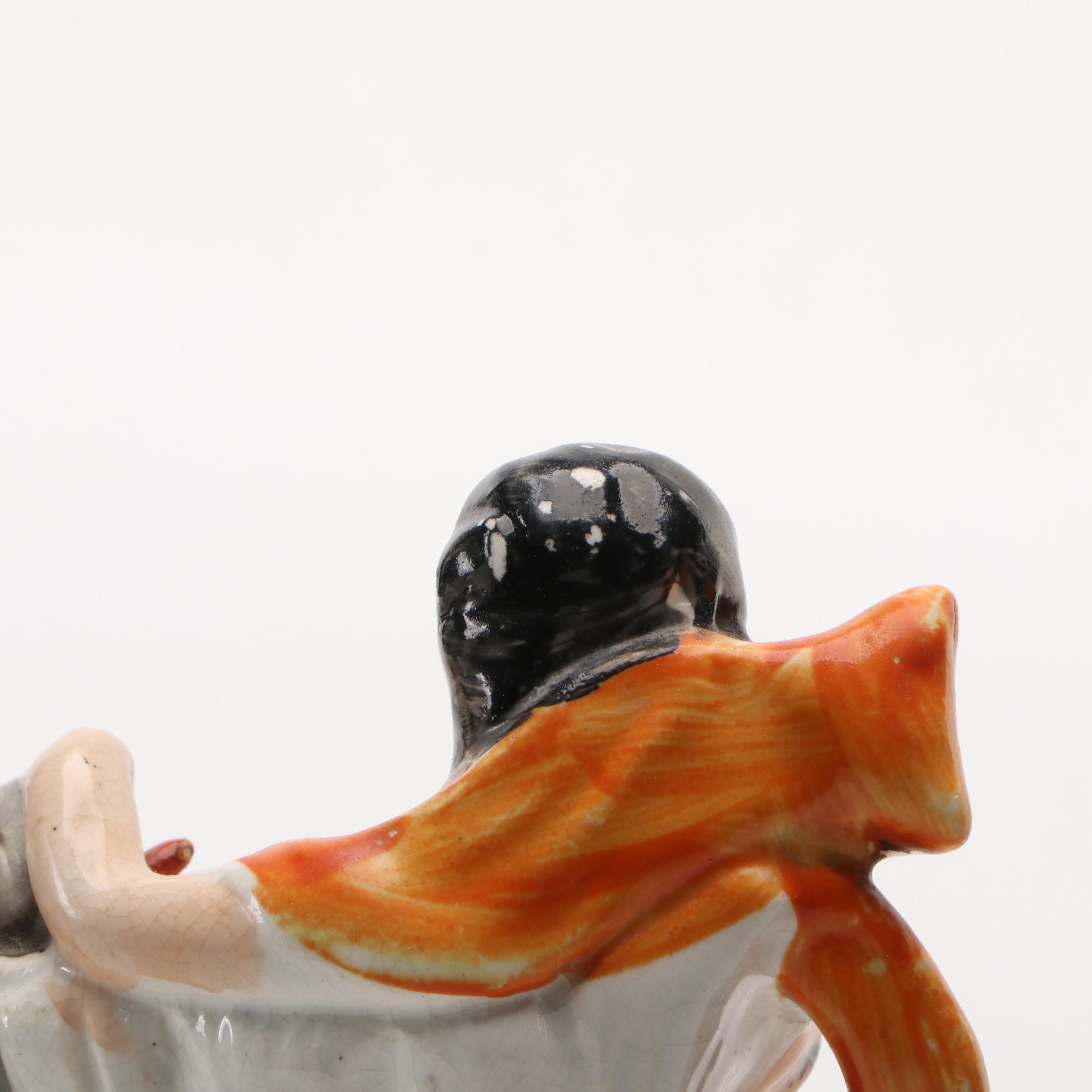 Staffordshire Samson and Lion Figurines, Mid to Late 19th Century