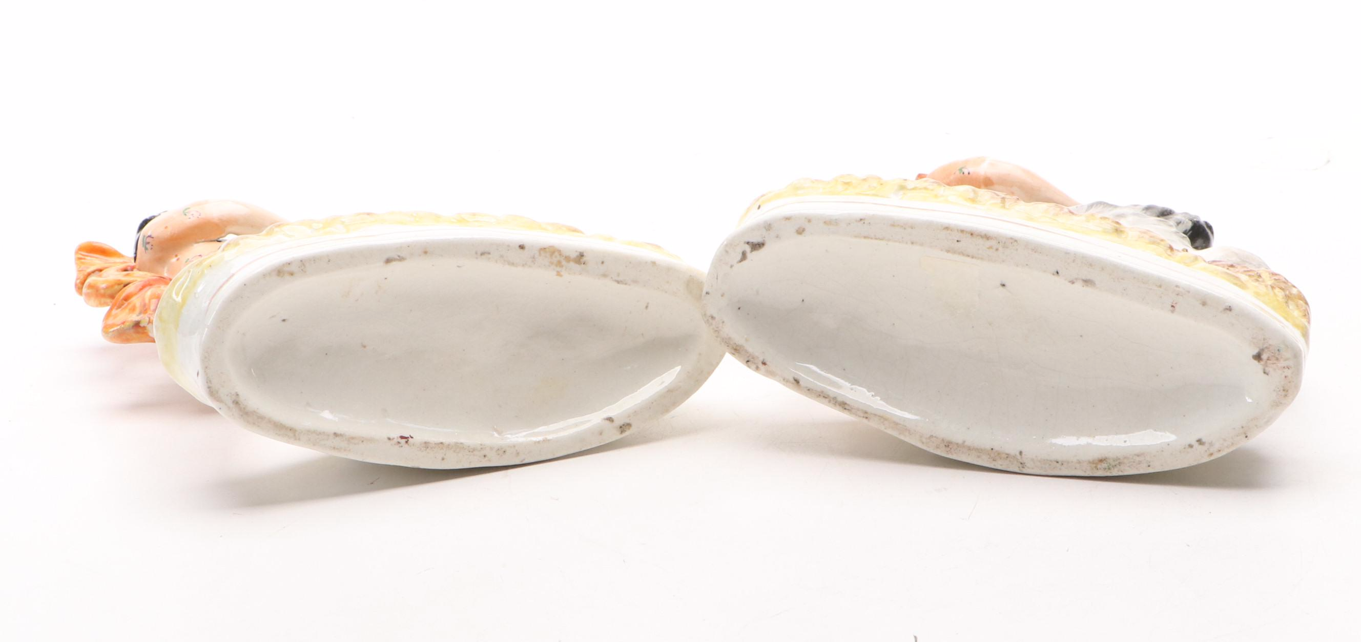 Staffordshire Samson and Lion Figurines, Mid to Late 19th Century