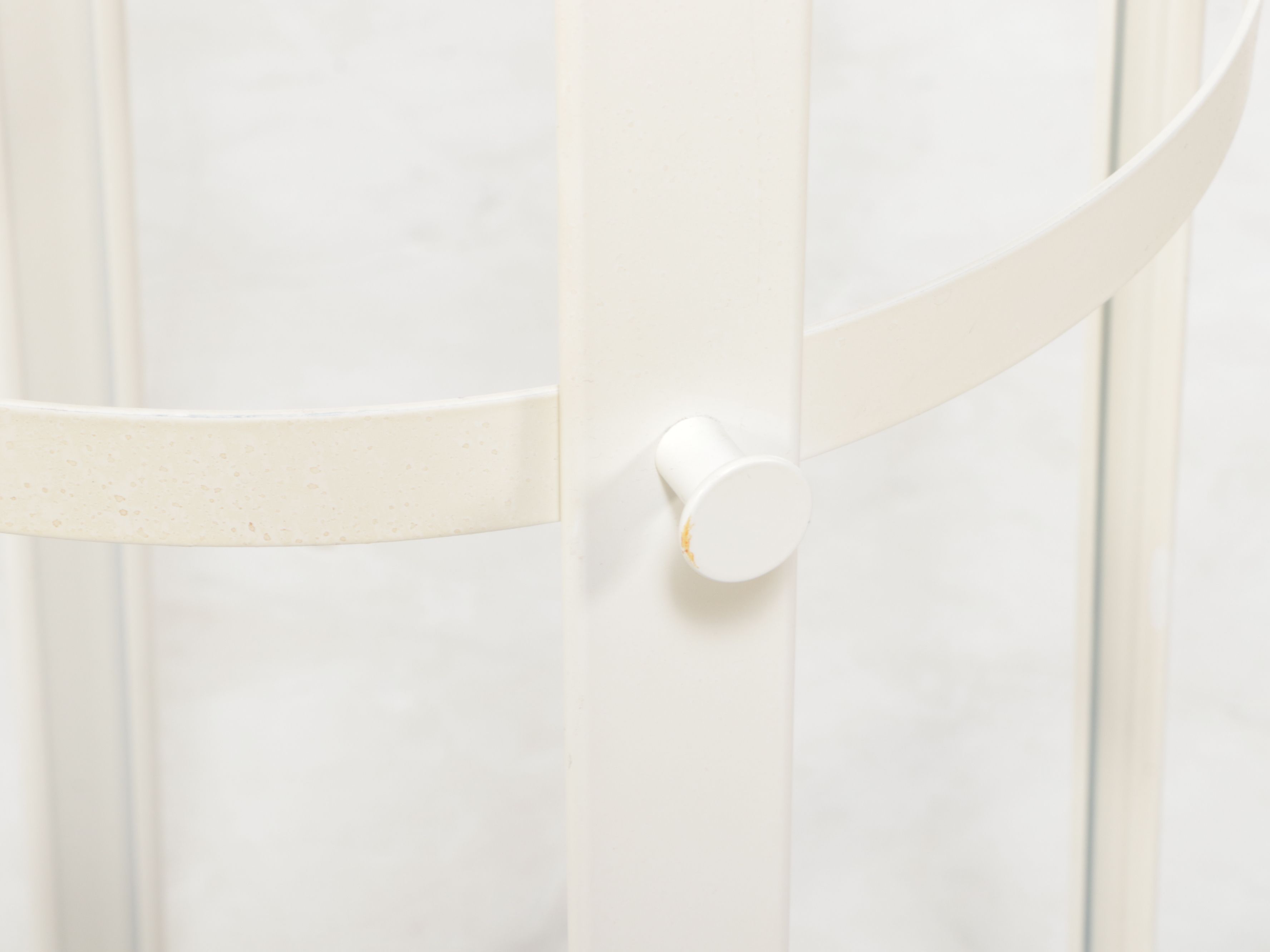 Modern White Powder-Coated Metal Coat Rack