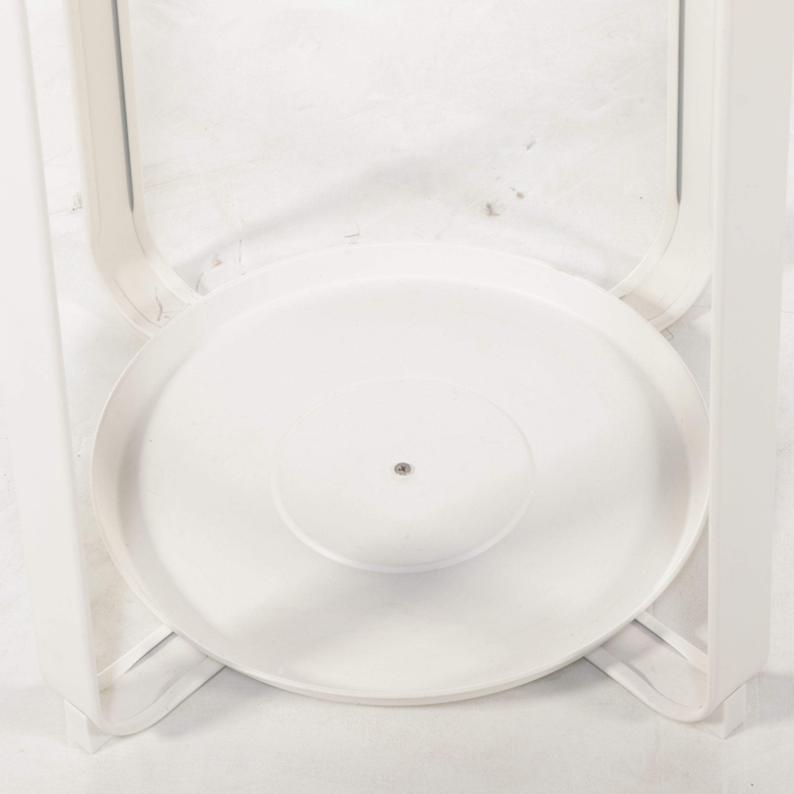 Modern White Powder-Coated Metal Coat Rack