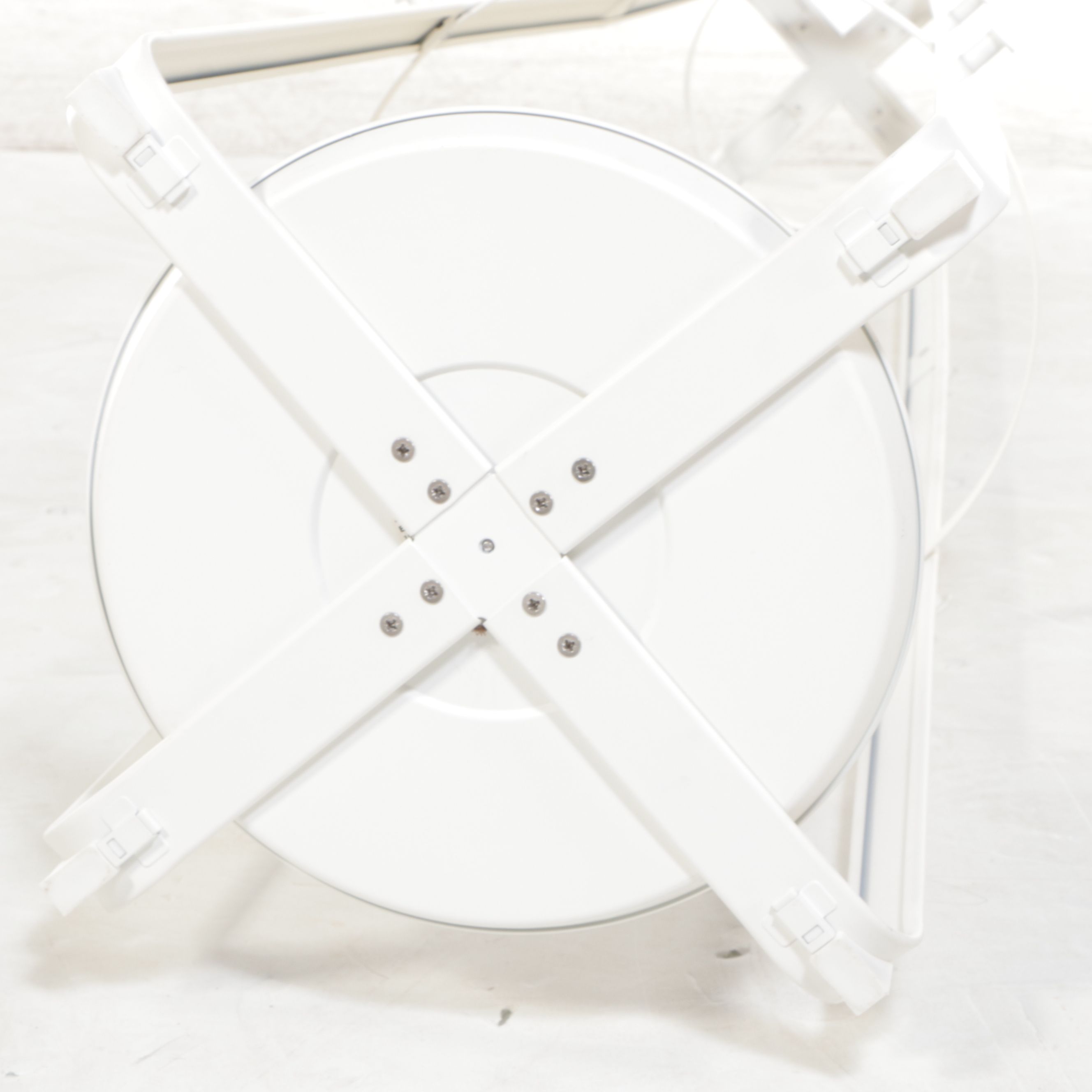 Modern White Powder-Coated Metal Coat Rack