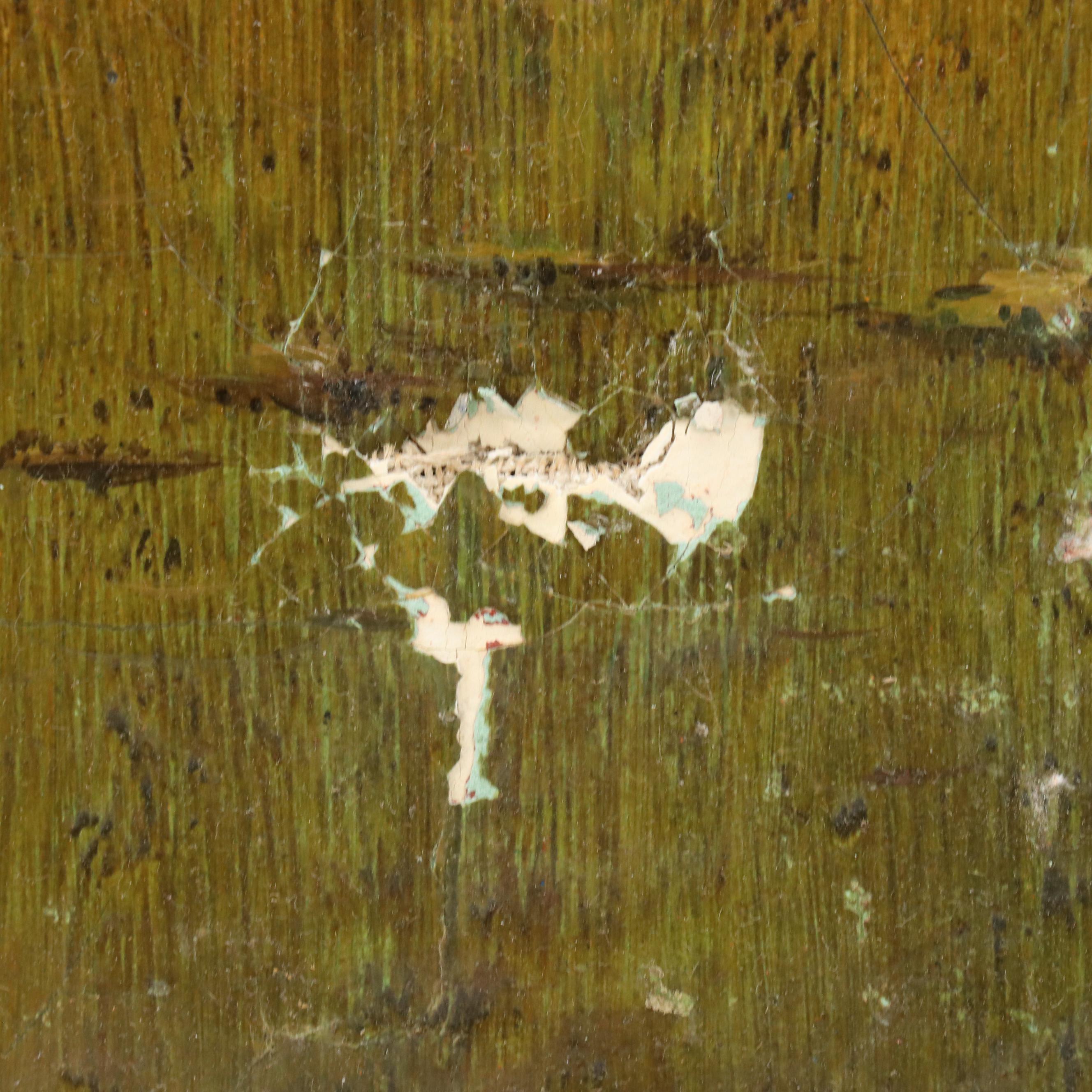 Venetian Canal Scene Mixed Media Painting