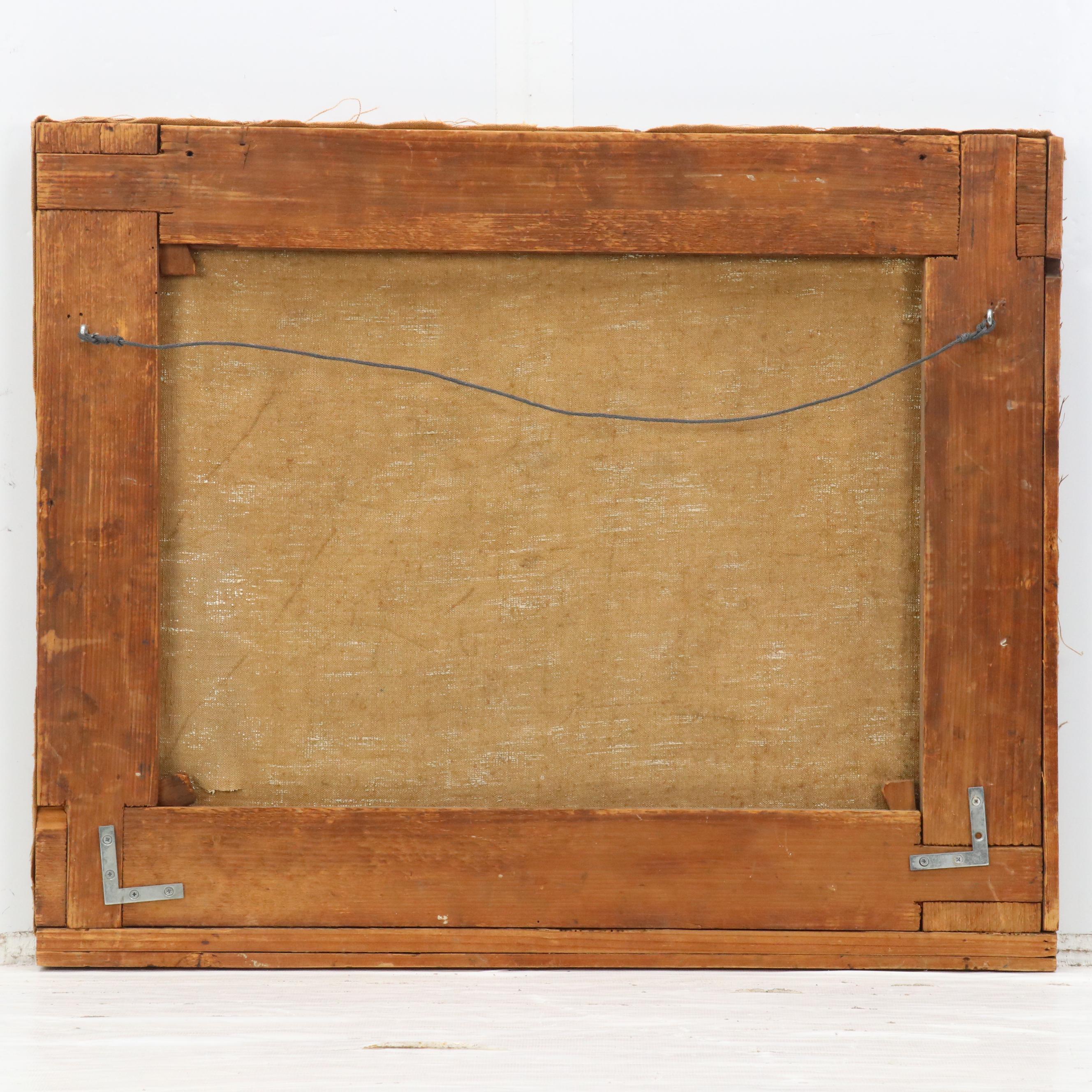 Venetian Canal Scene Mixed Media Painting