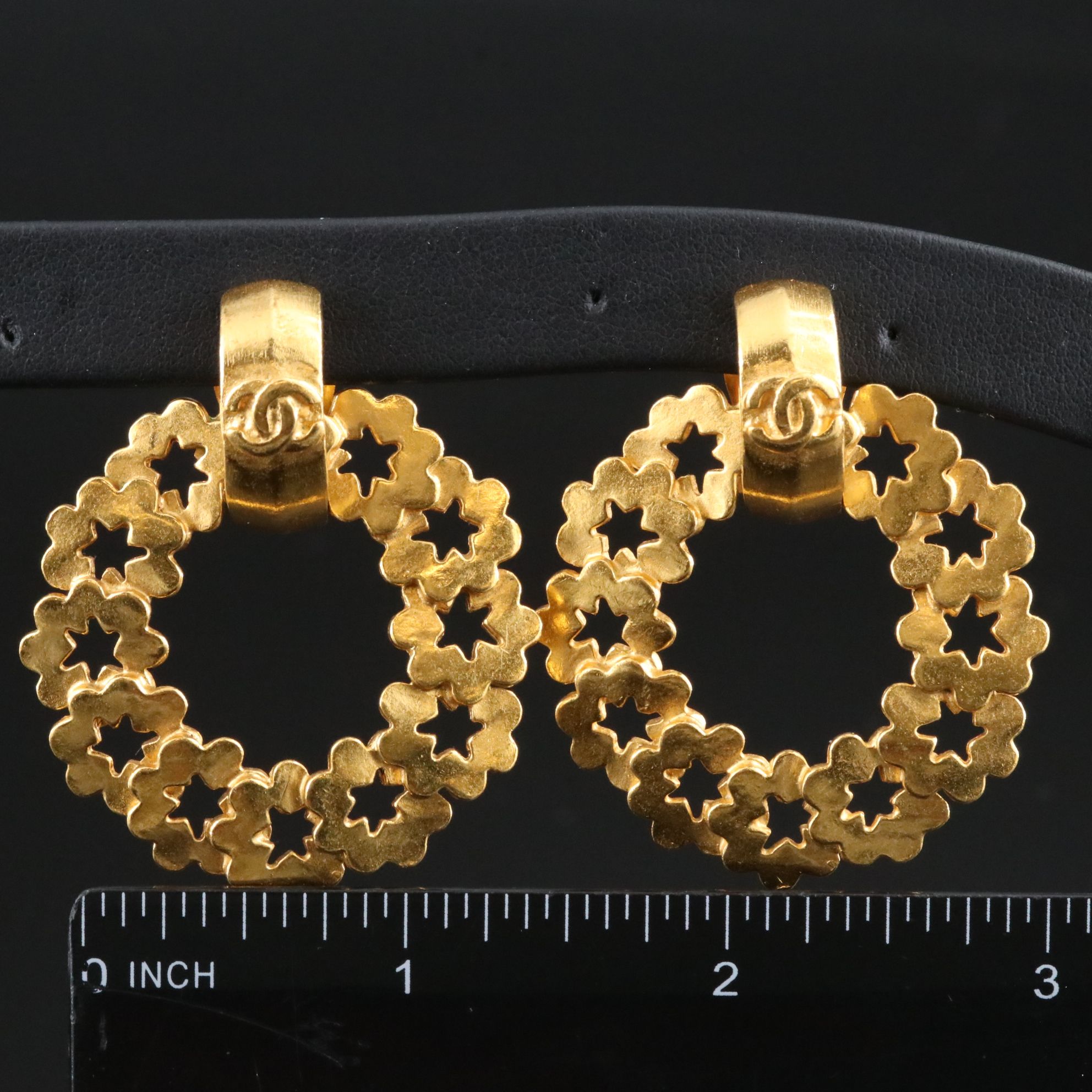 Chanel CC Convertible Clip Door Knocker Earrings