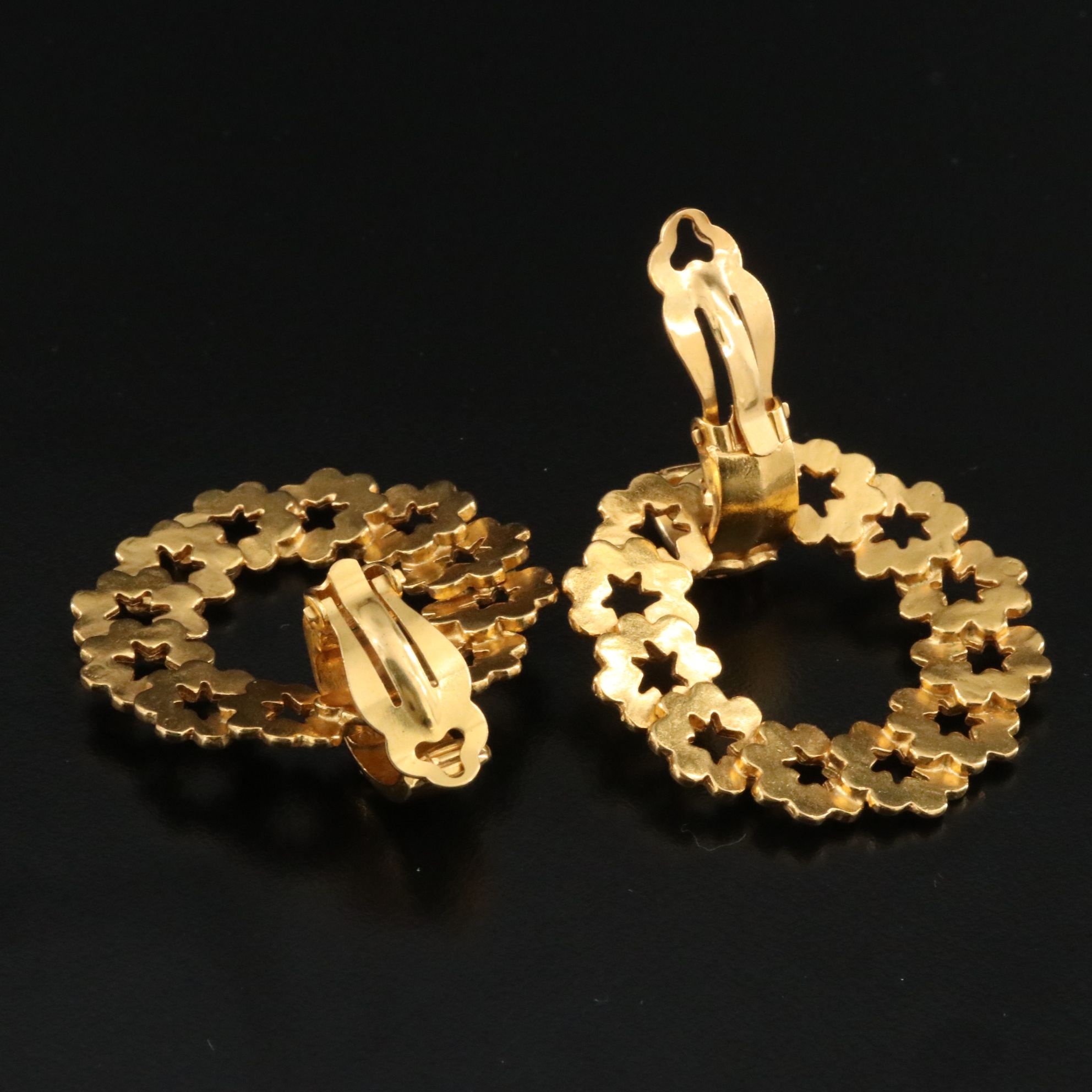 Chanel CC Convertible Clip Door Knocker Earrings