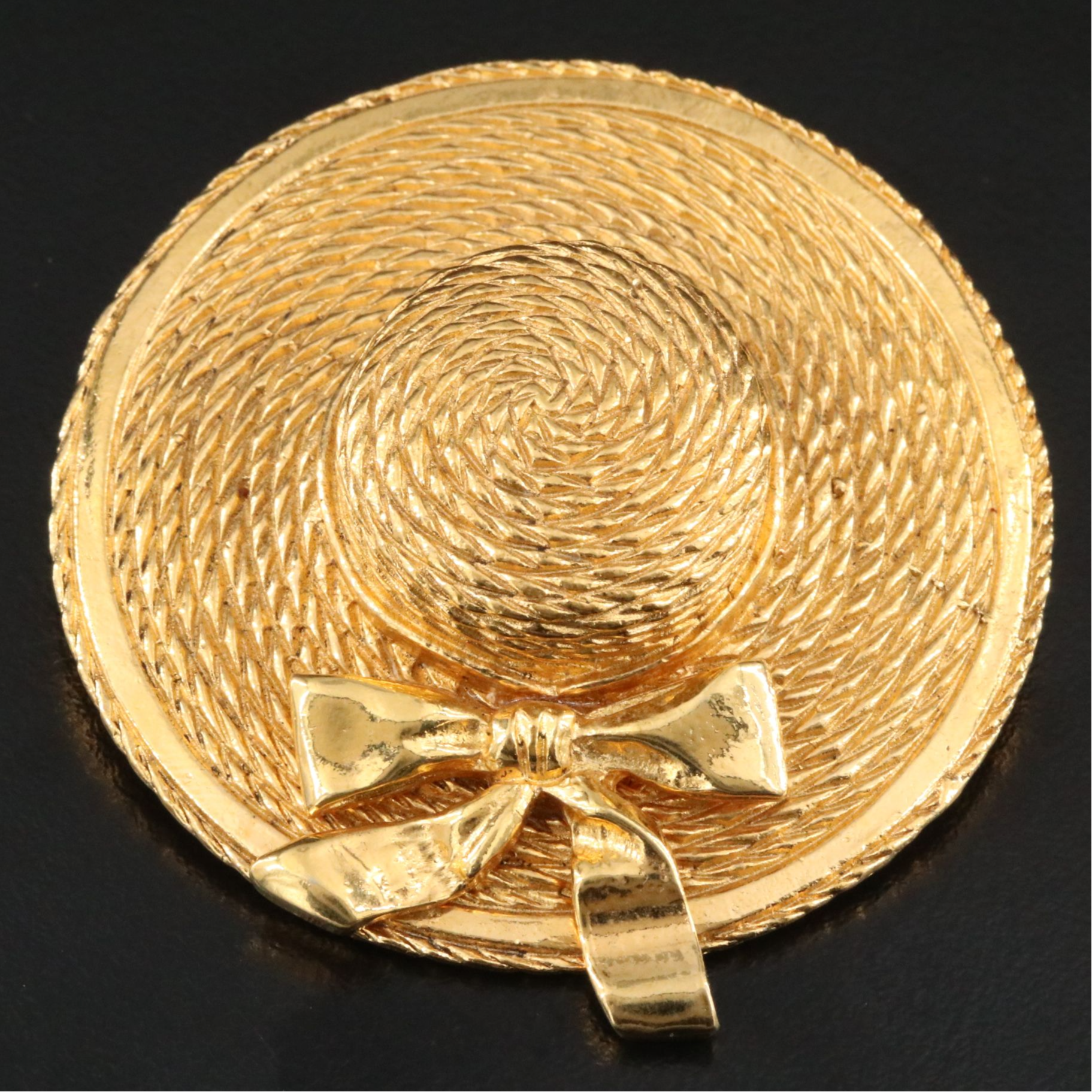 Chanel Straw Hat Brooch Vintage