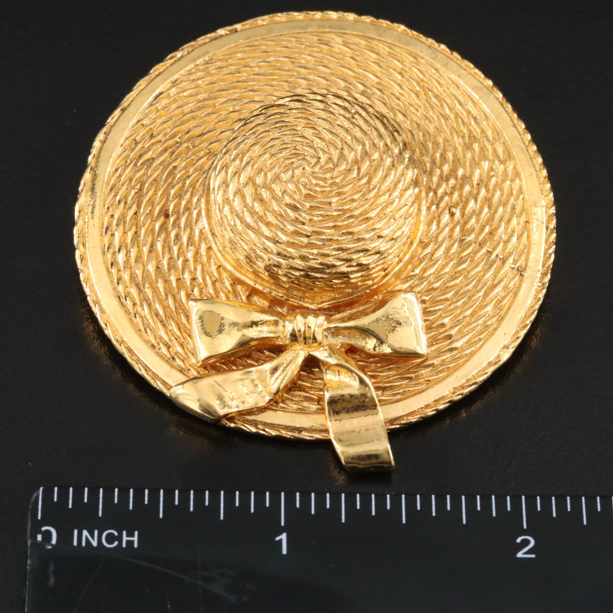Chanel Straw Hat Brooch Vintage