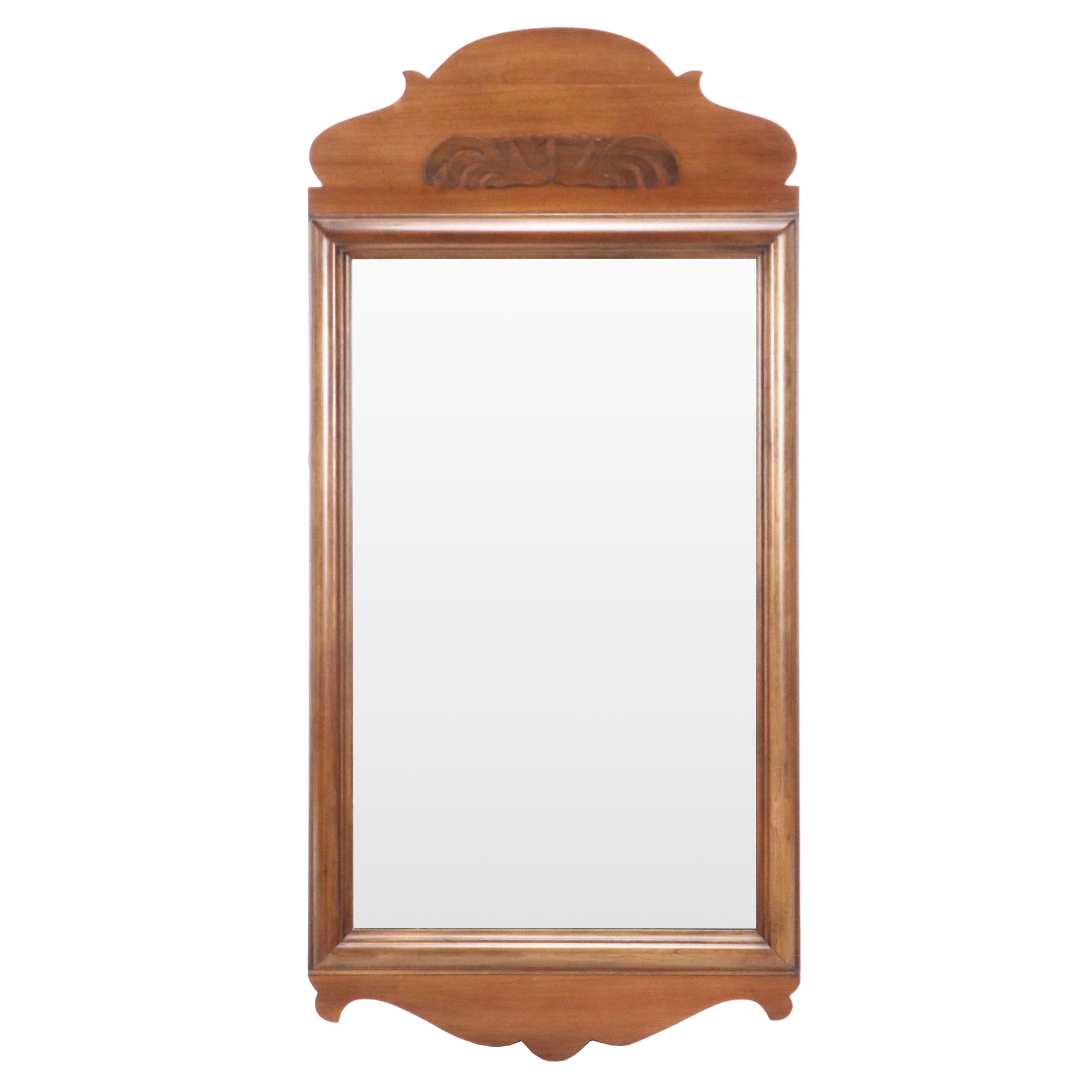 Federal Style Cherry Finish Wall Mirror, Mid to Late 20th Century