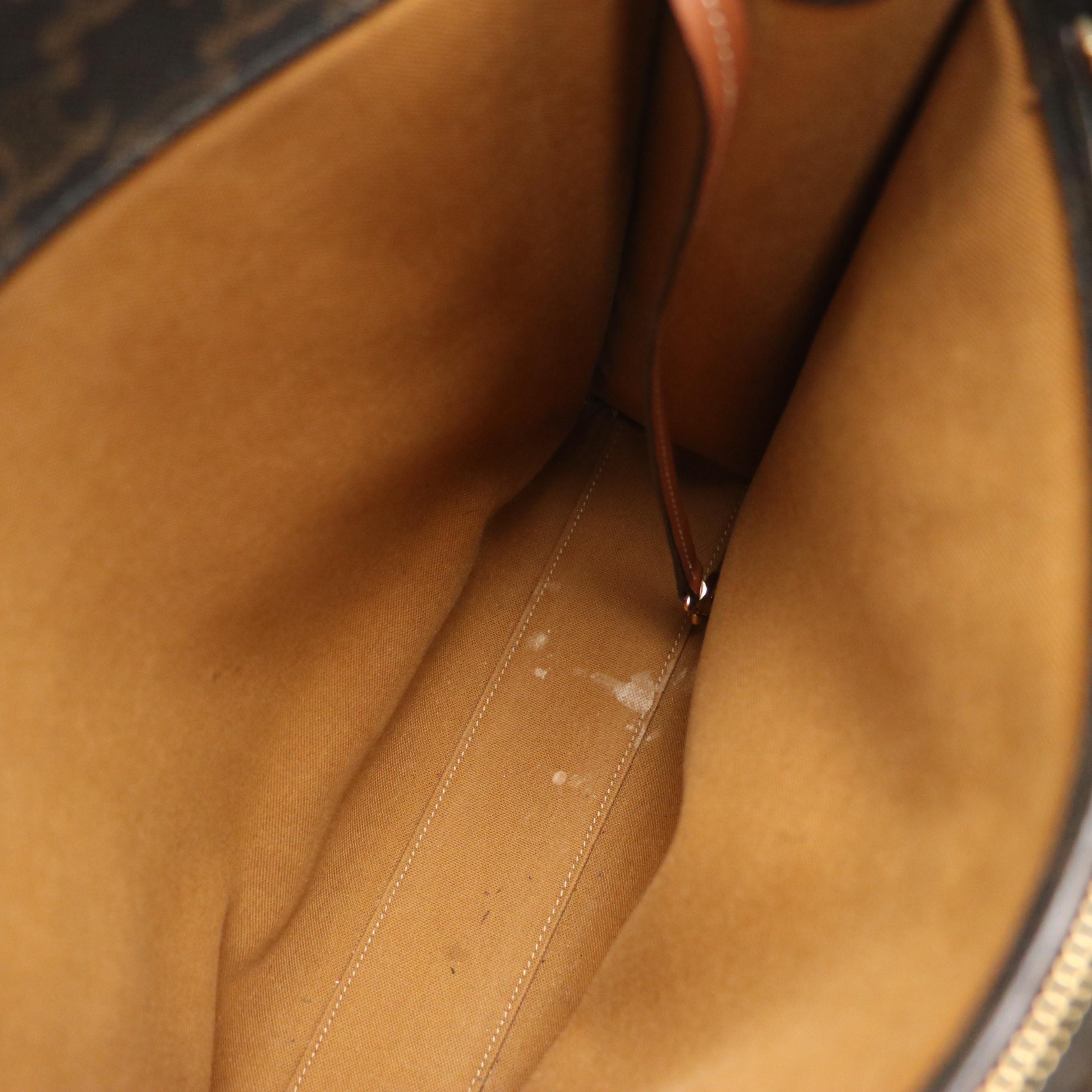 Celine Vertical Two-Way Tote in Jumbo Triomphe Canvas and Leather