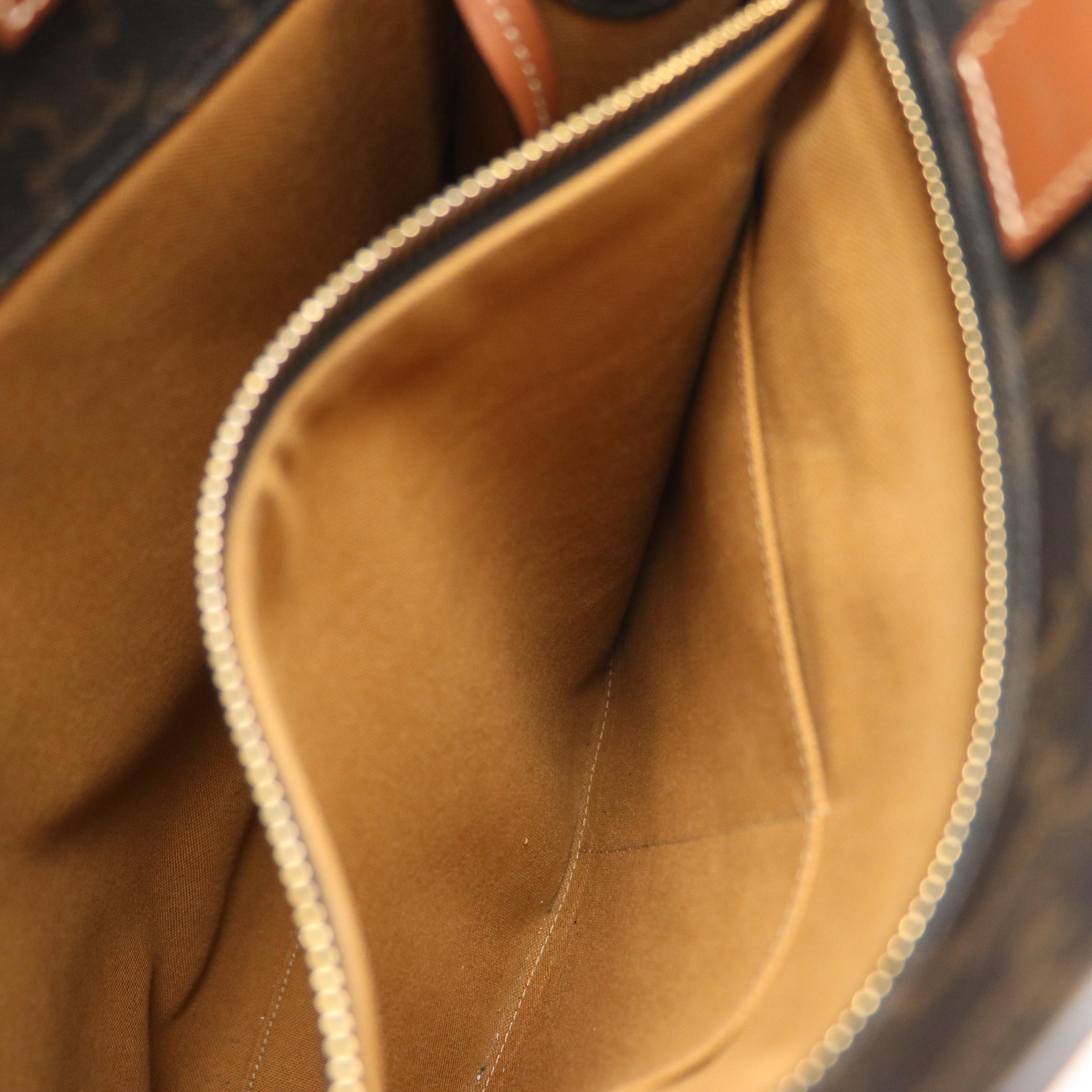 Celine Vertical Two-Way Tote in Jumbo Triomphe Canvas and Leather