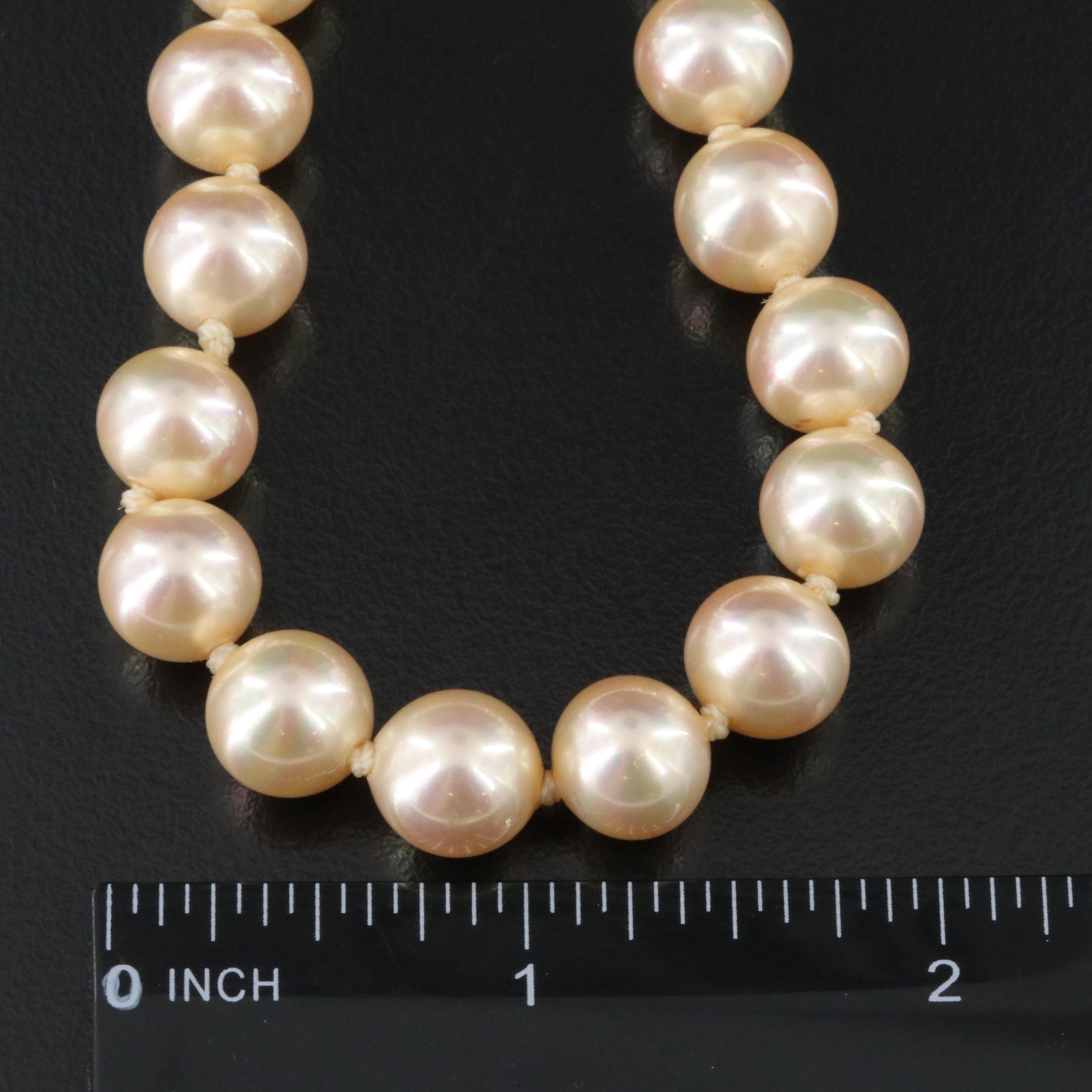 Vintage Faux Pearl Necklace with 14K Clasp