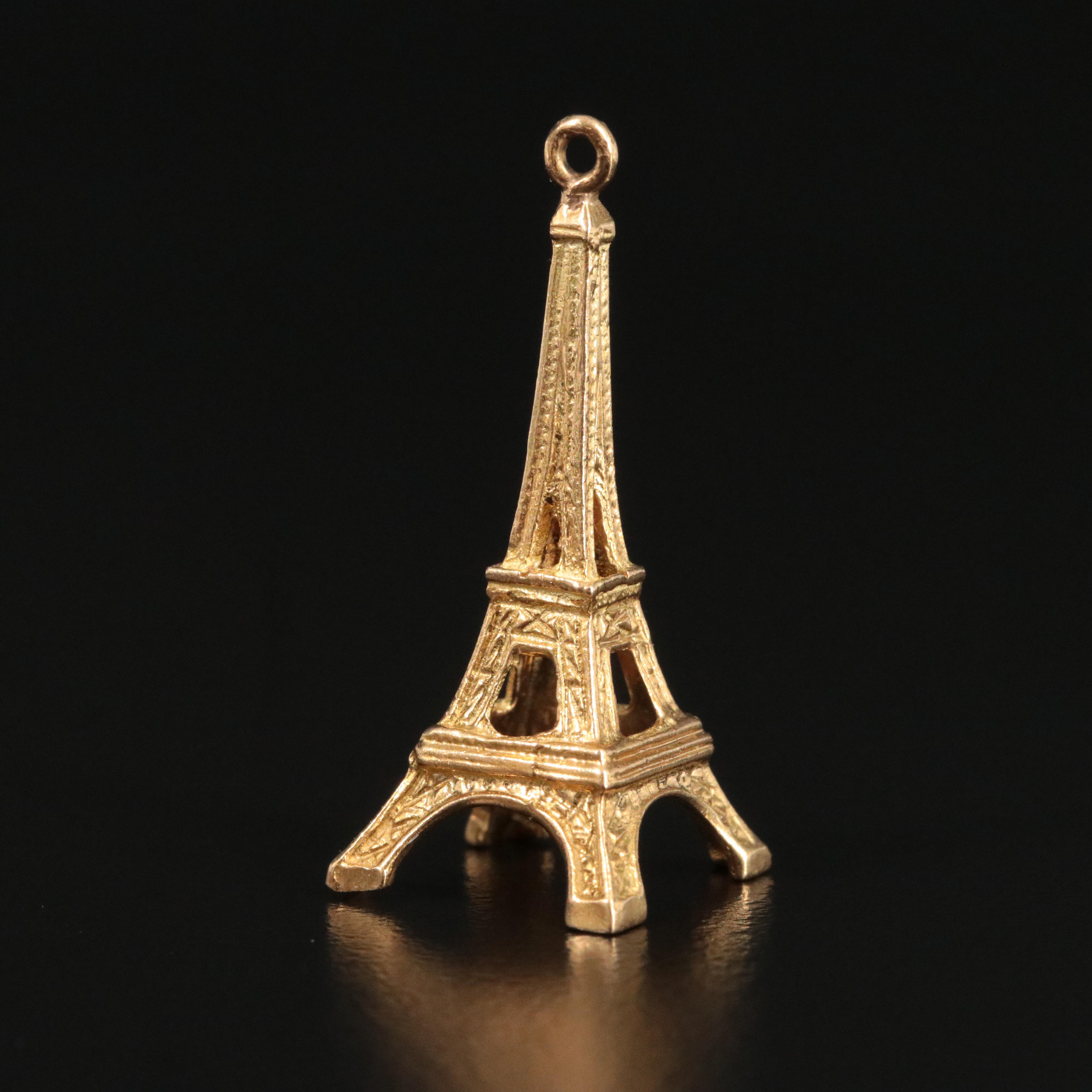 18K Eiffel Tower Pendant/Charm