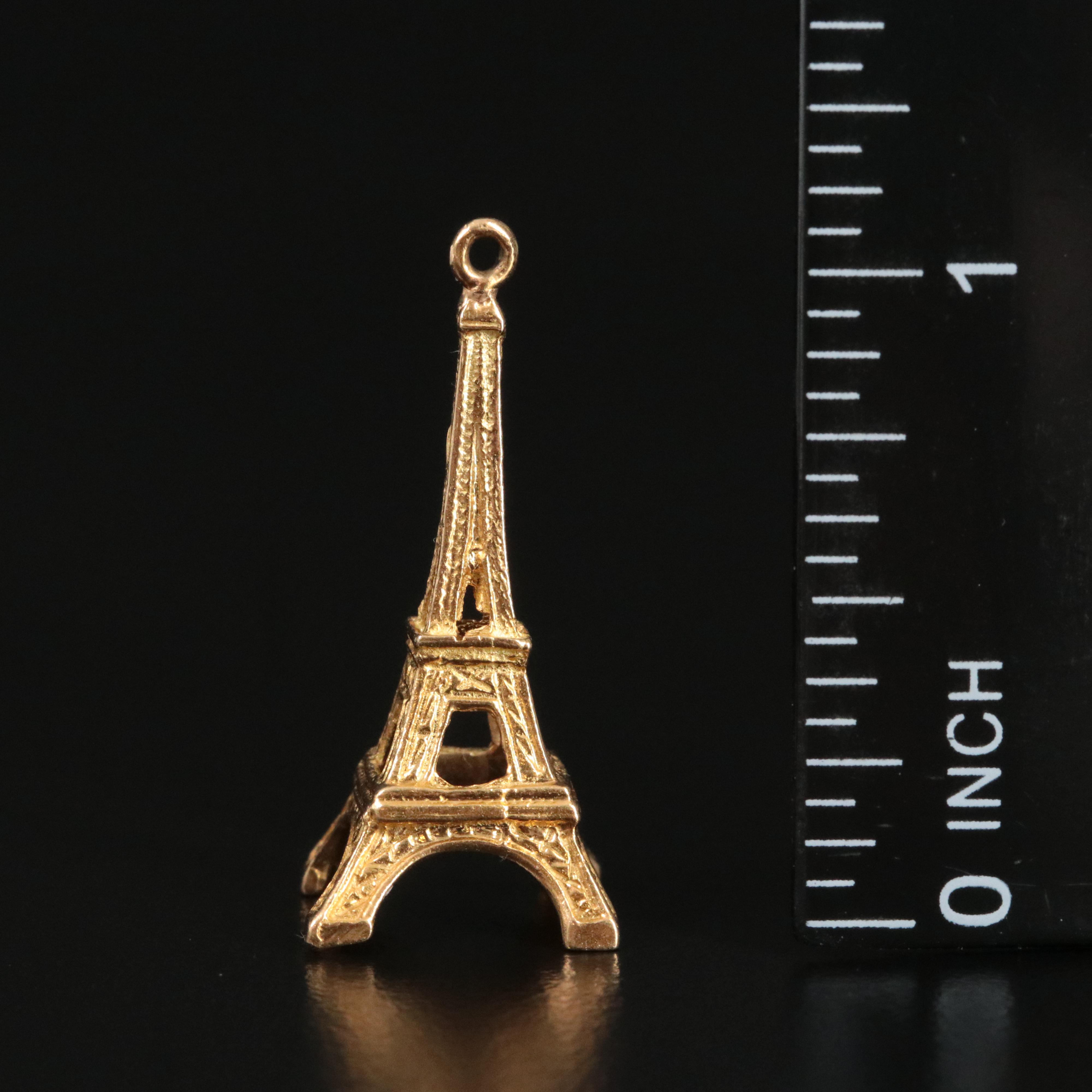 18K Eiffel Tower Pendant/Charm