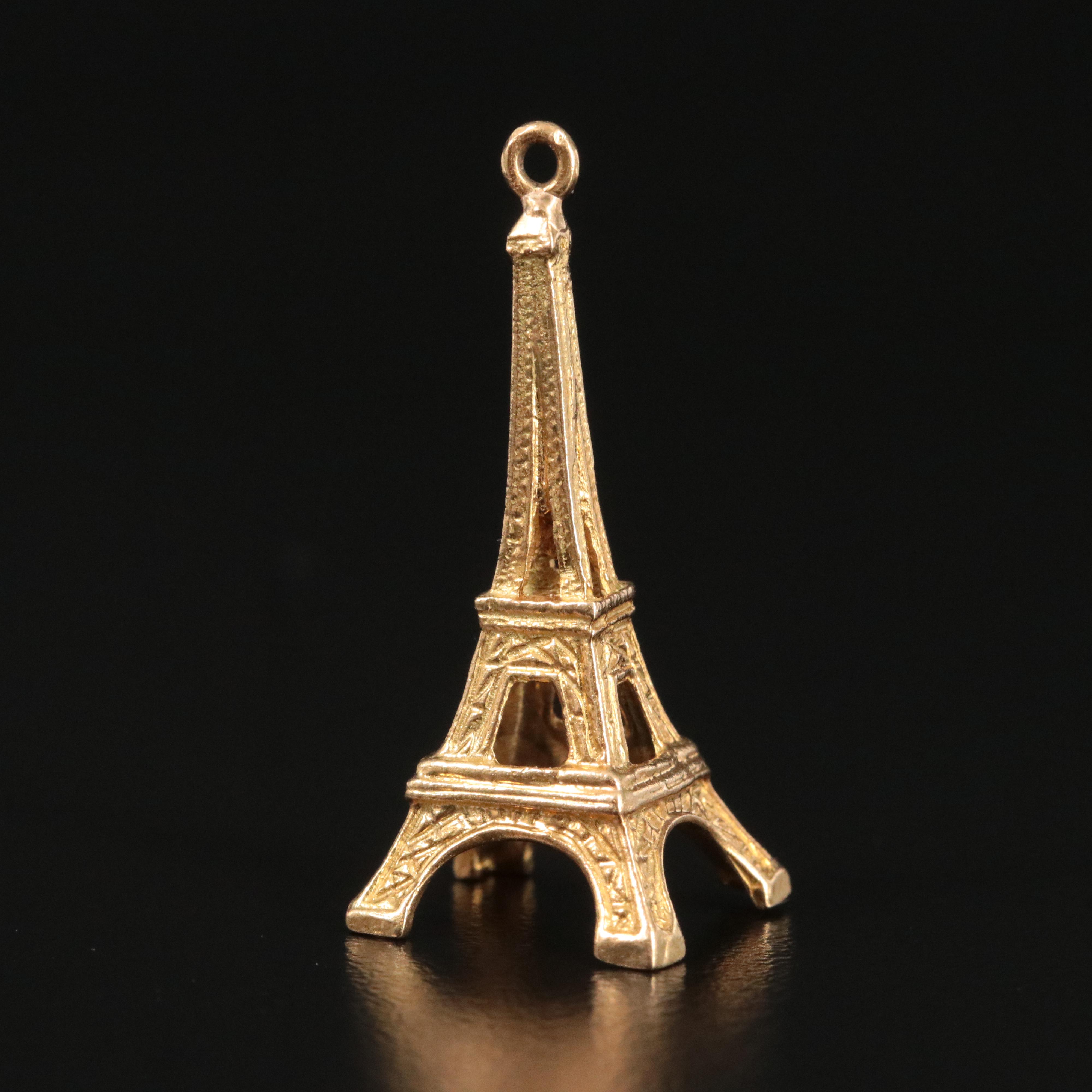 18K Eiffel Tower Pendant/Charm