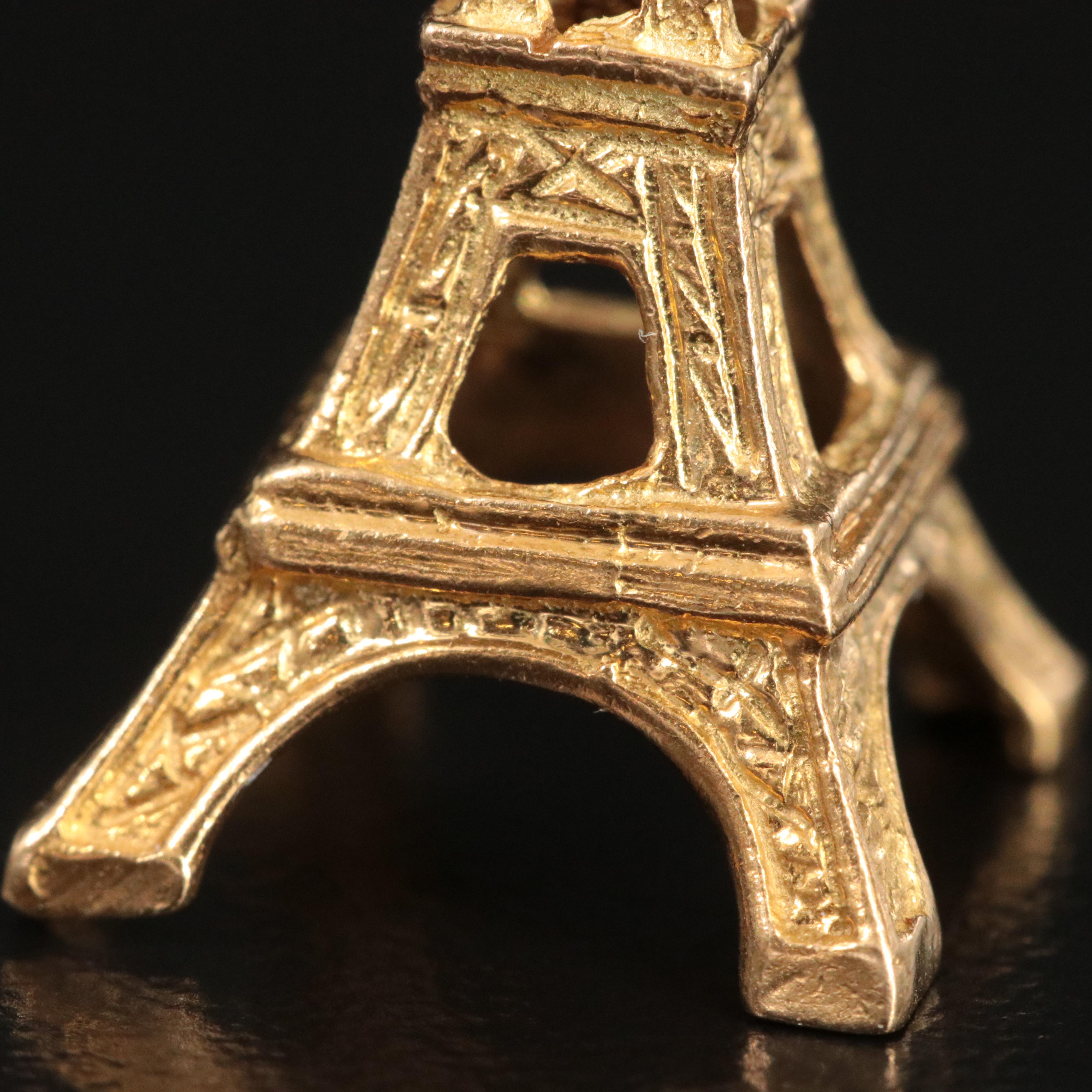 18K Eiffel Tower Pendant/Charm