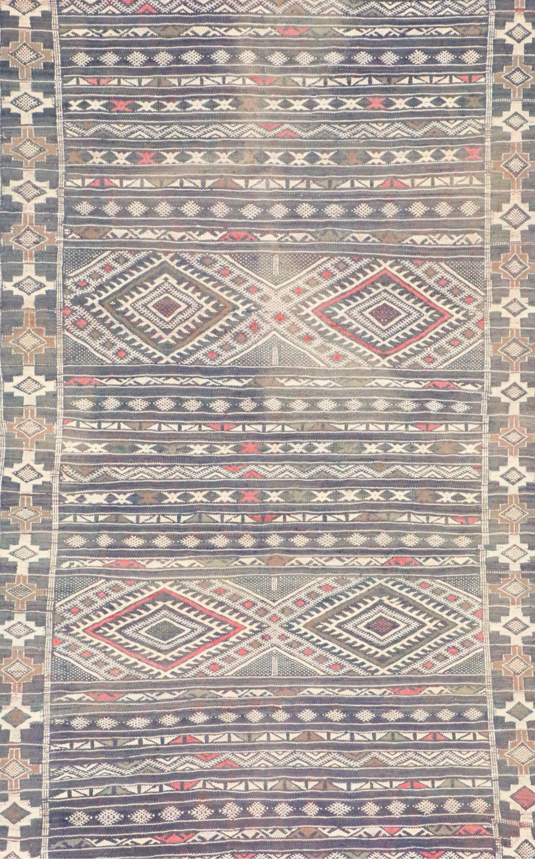 3'9 x 6'5 Handwoven Turkish Mut Cicim Area Rug