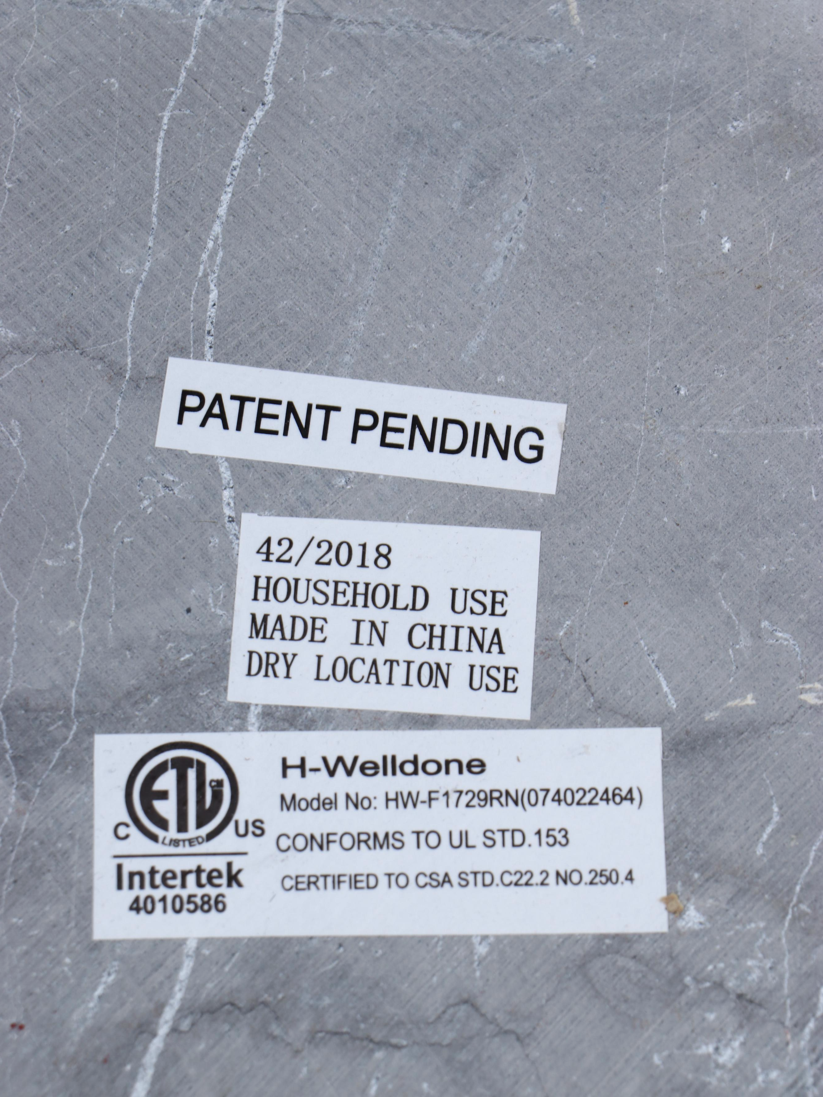 H-Welldone Postmodern Brushed Metal Three Arm Floor Arc Lamp & Drum Shades