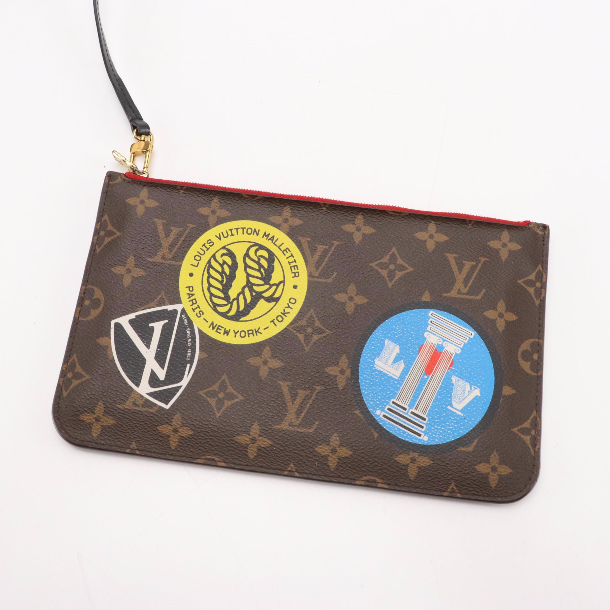 Louis Vuitton World Tour Neverfull MM in Monogram Canvas and Black Leather Trim