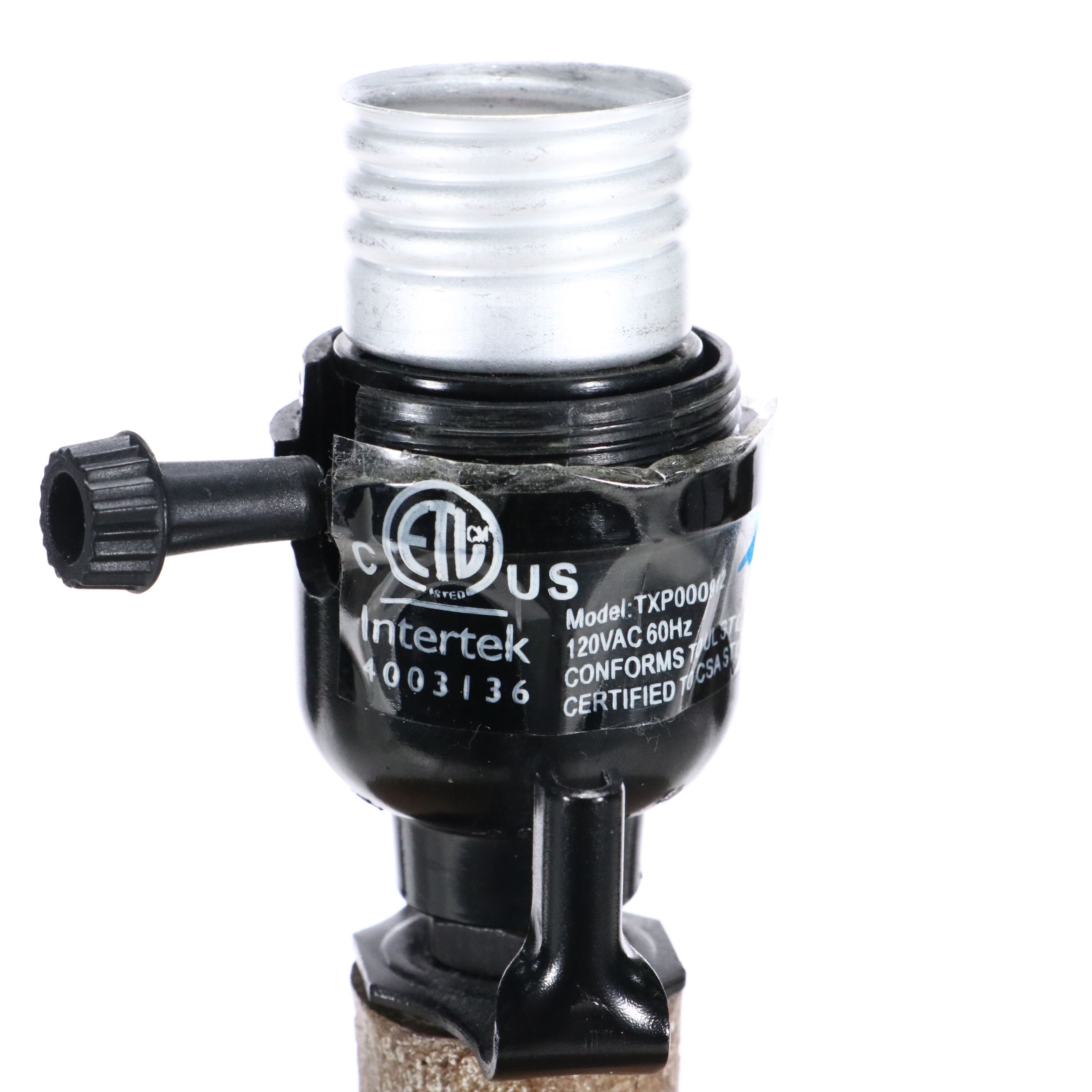 Contemporary Baluster Form Table Lamp Pair with Cotton Shades