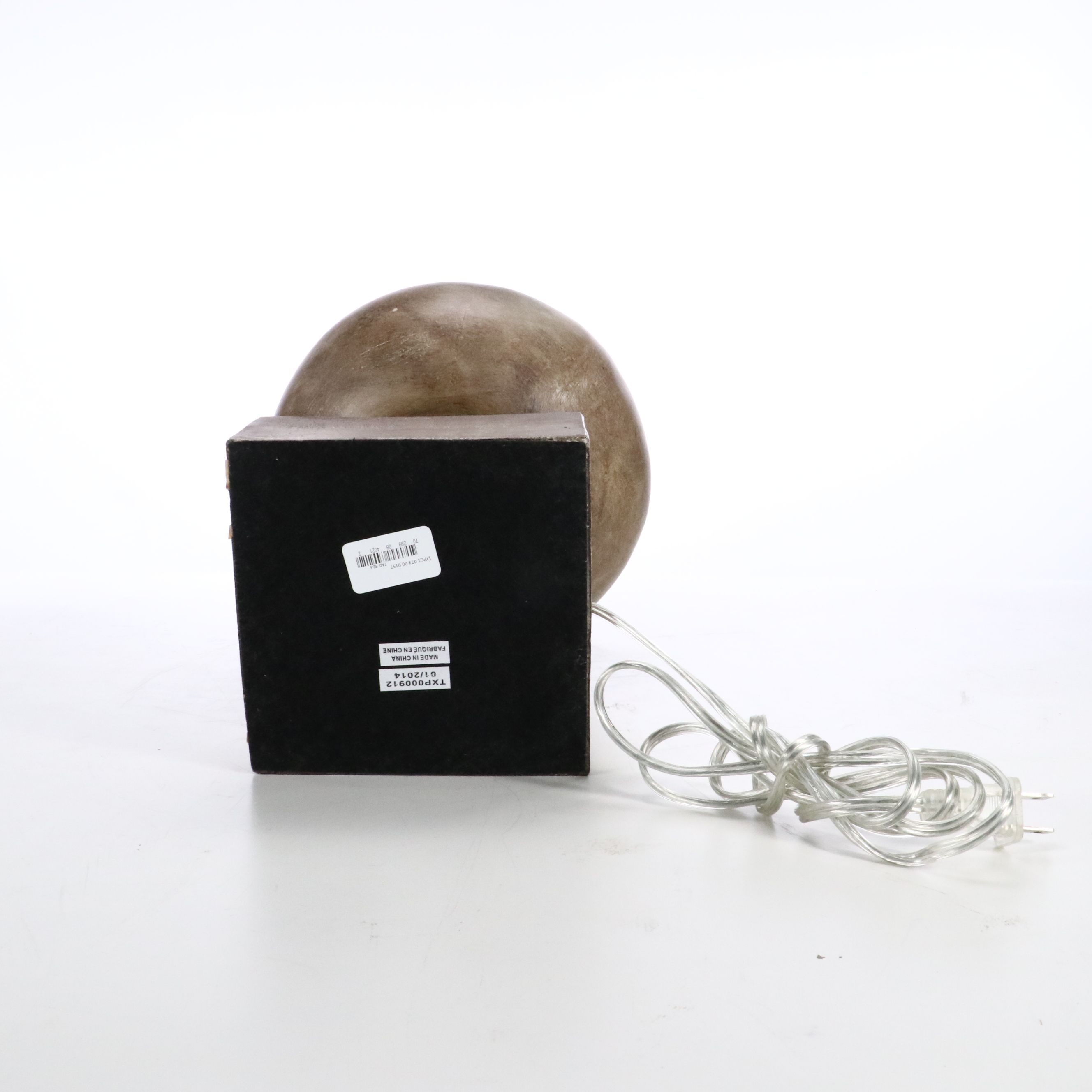 Contemporary Baluster Form Table Lamp Pair with Cotton Shades