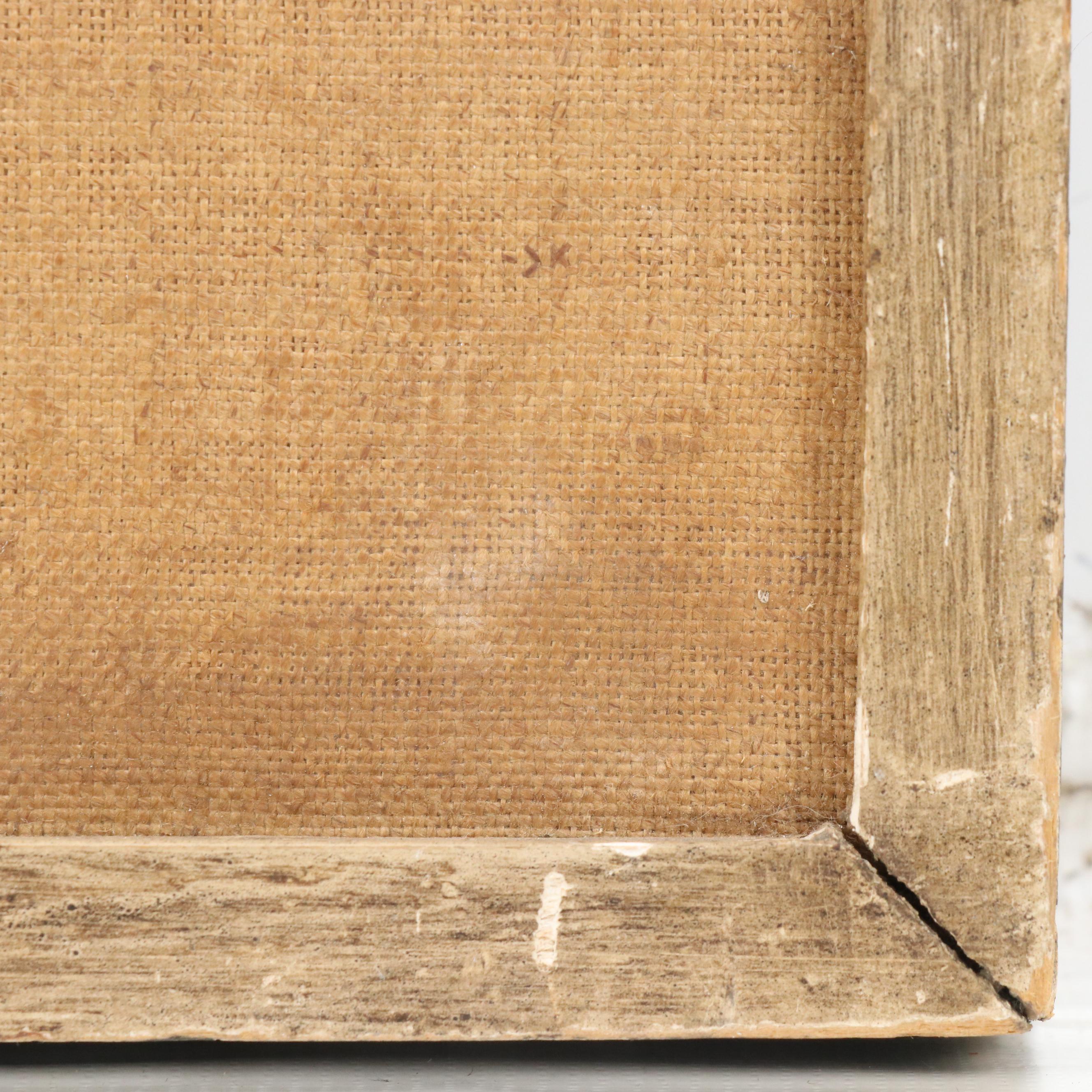 Portrait Oil Painting of Lady in Yellow, Circa 1959