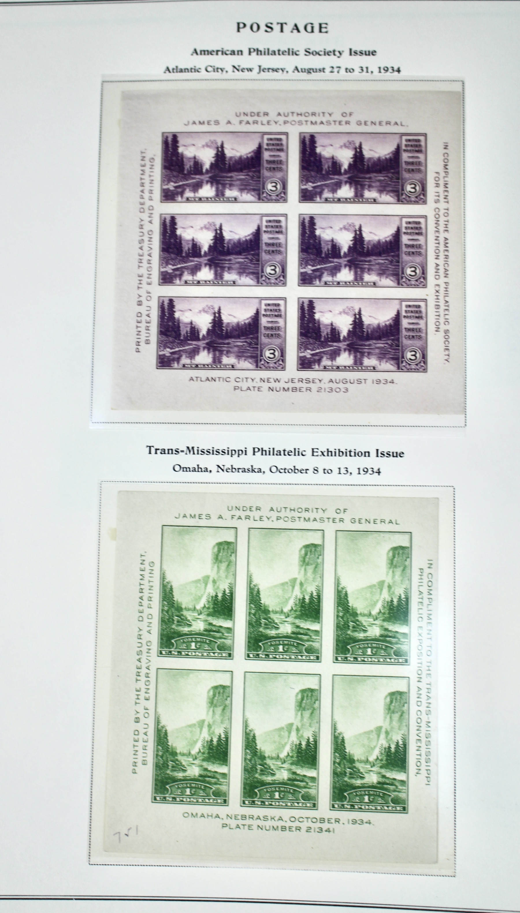 Farley U.S. Postage Stamp Collection