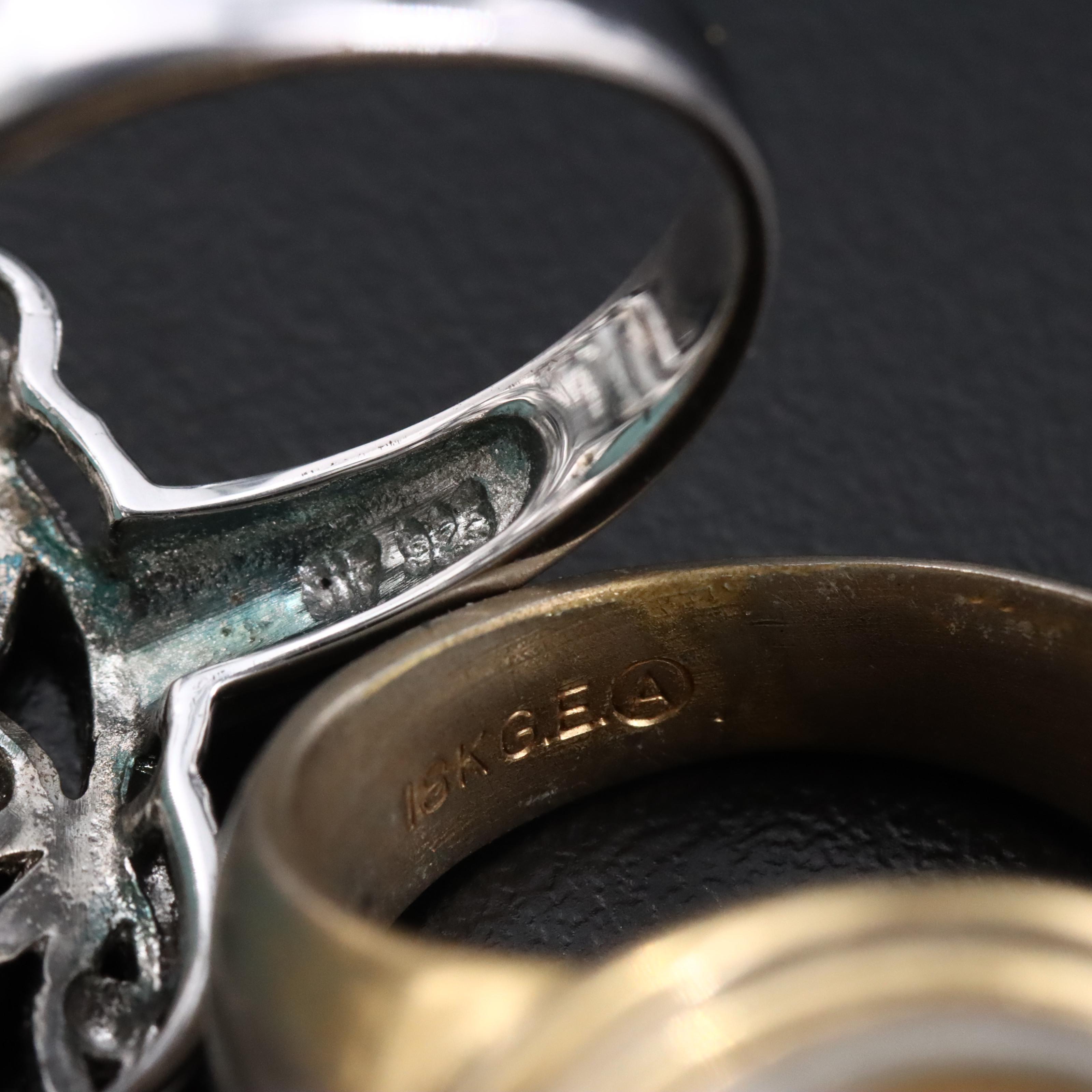 Jewelry Lot Featuring Sterling, Agate and Aventurine Quartz