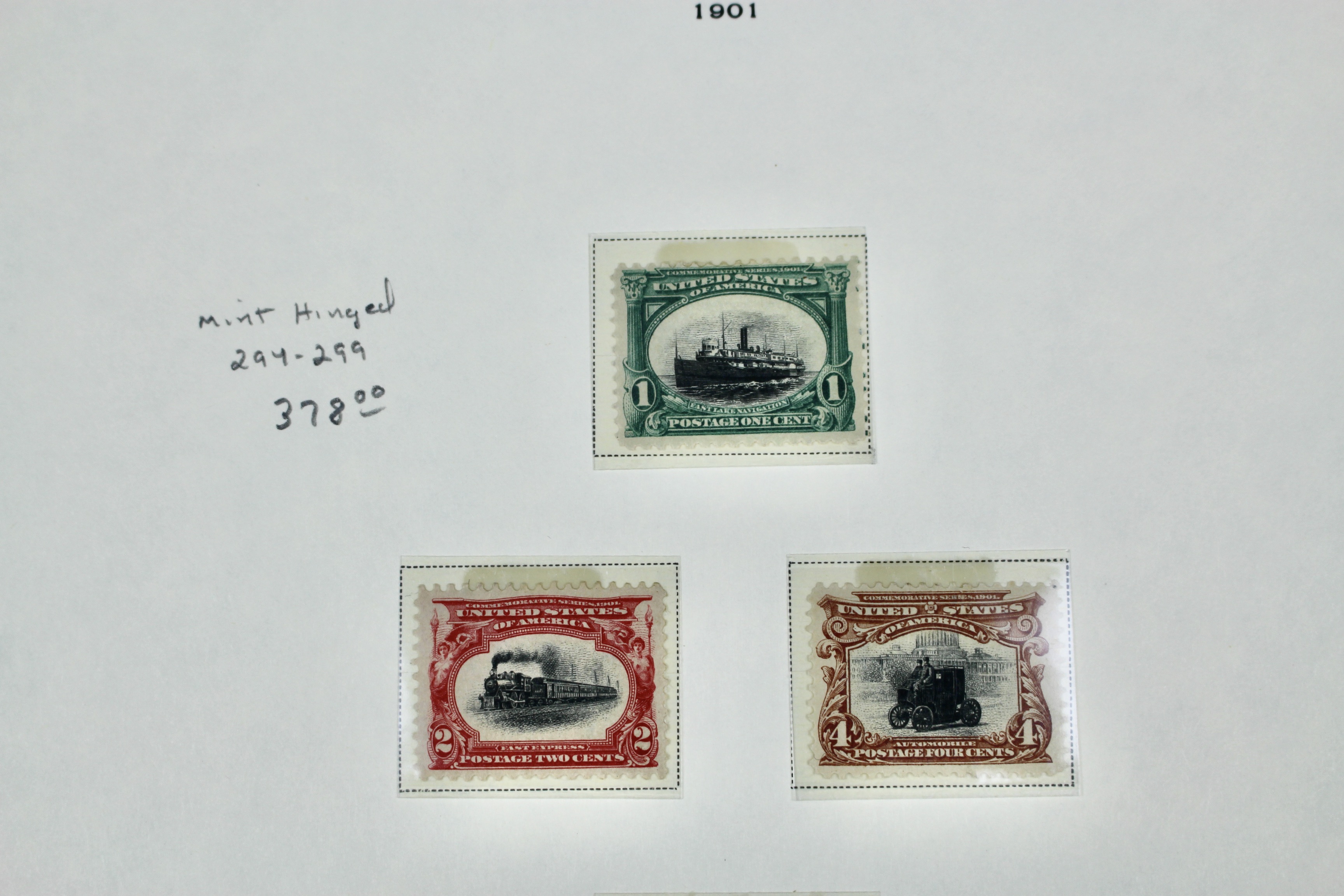 1901 Pan-American Exposition Postage Stamp Set, Scott 294-299, MH