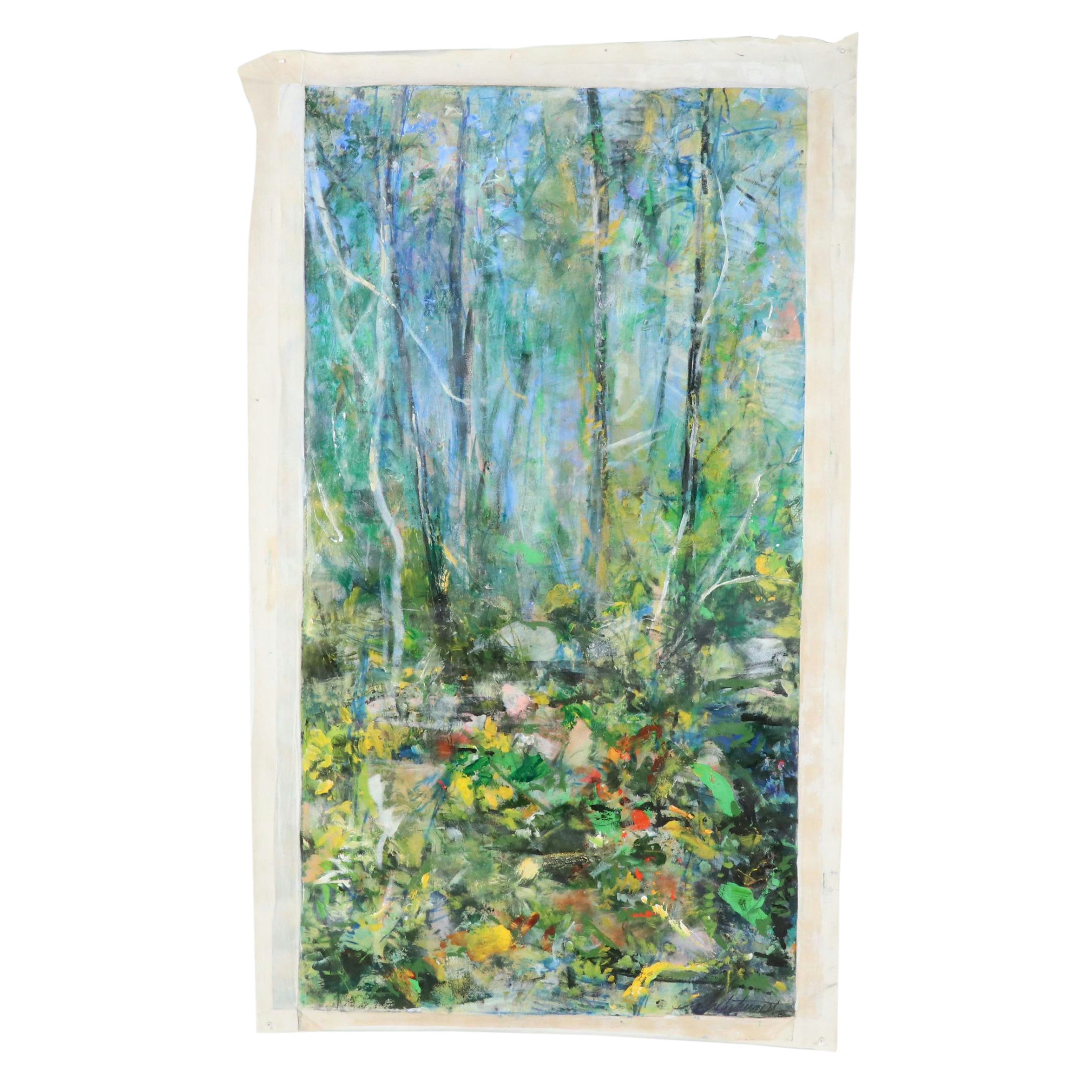 Mark Whitmarsh Large-Scale Forest Landscape Acrylic Painting "My Sanctuary"