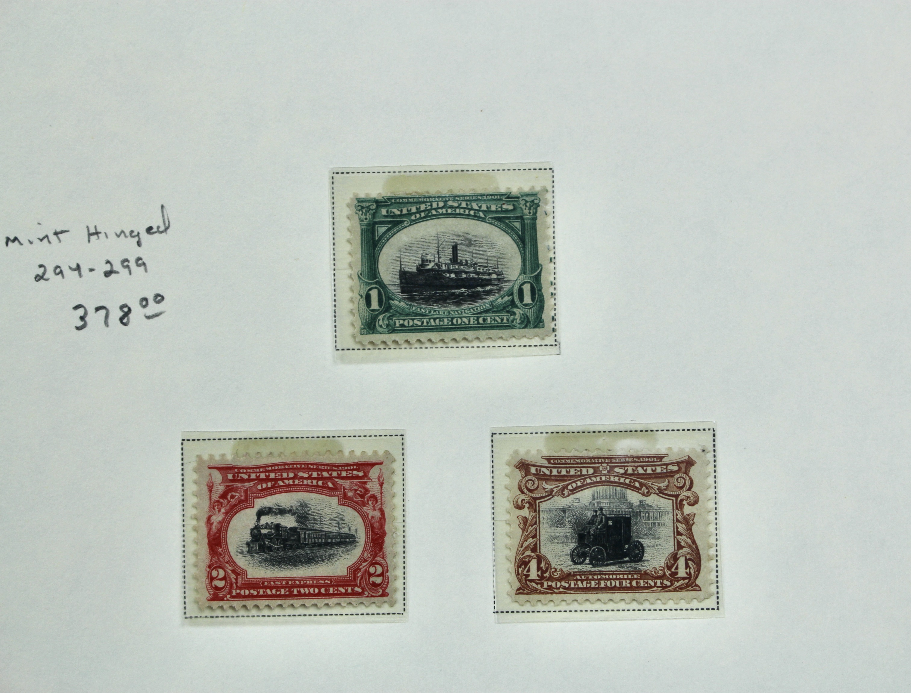 1901 Pan-American Exposition Postage Stamp Set, Scott 294-299, MH