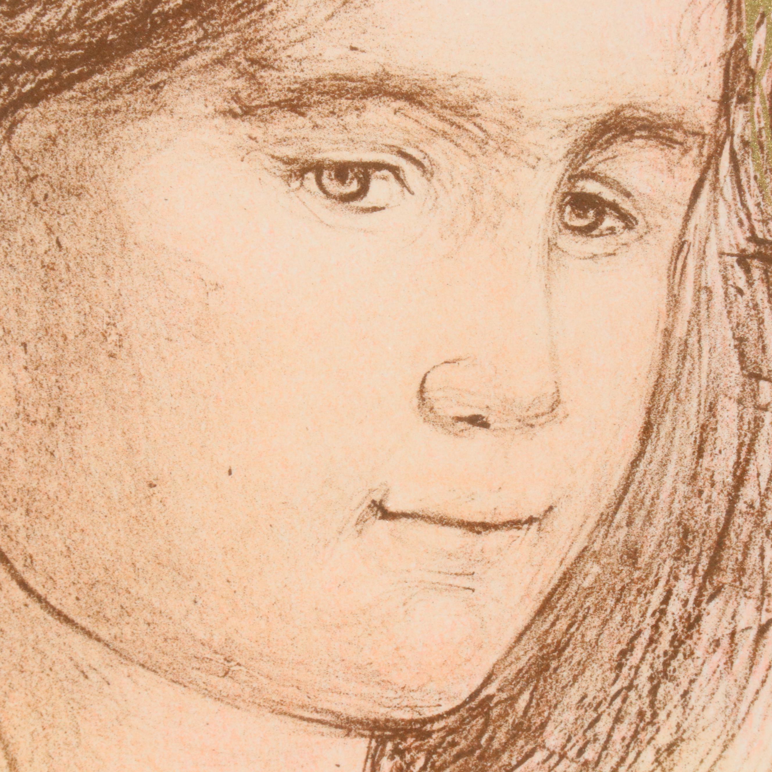 Edna Hibel Lithograph Portrait "Rita"