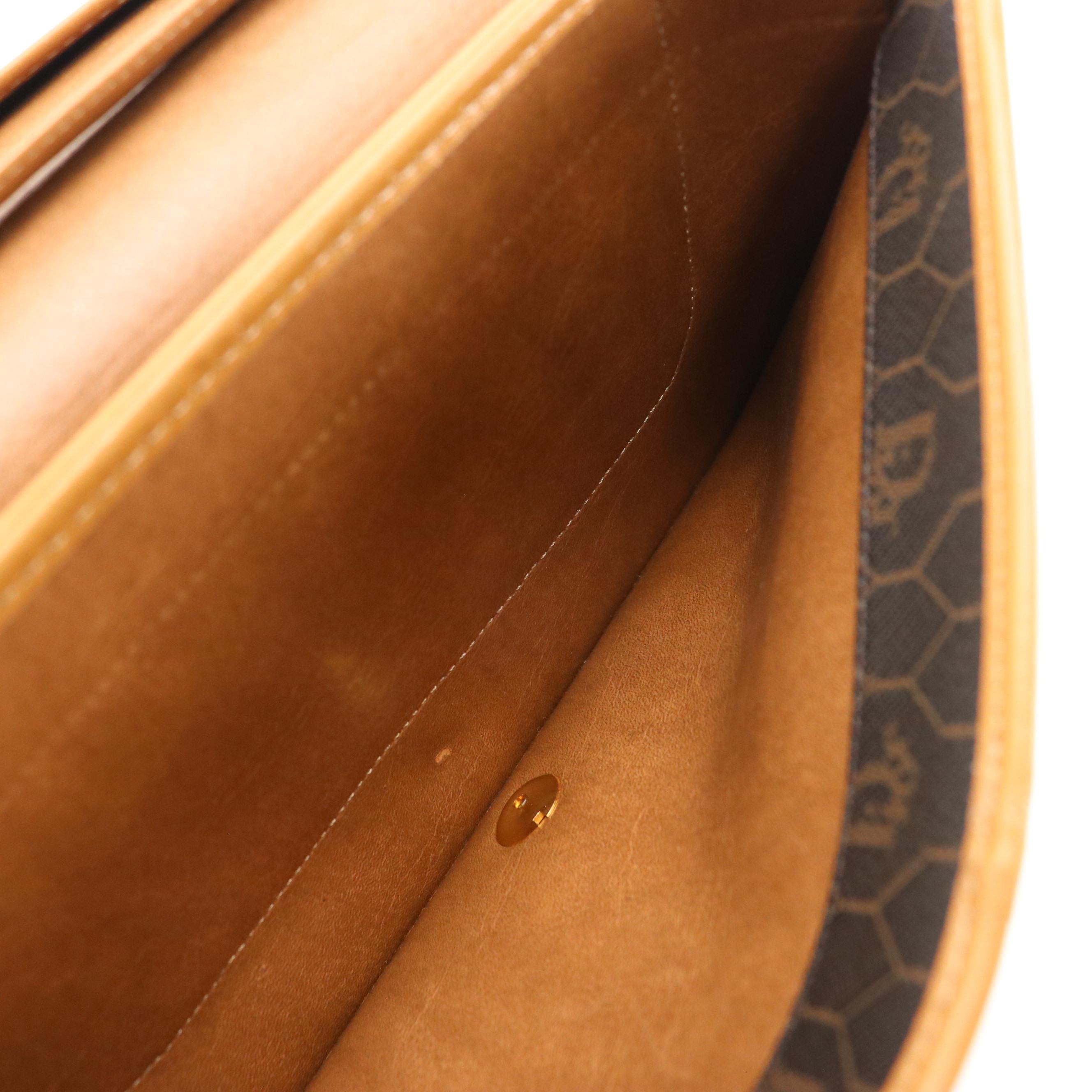 Christian Dior Pocketbook Shoulder Bag in Logo Honeycomb Coated Canvas