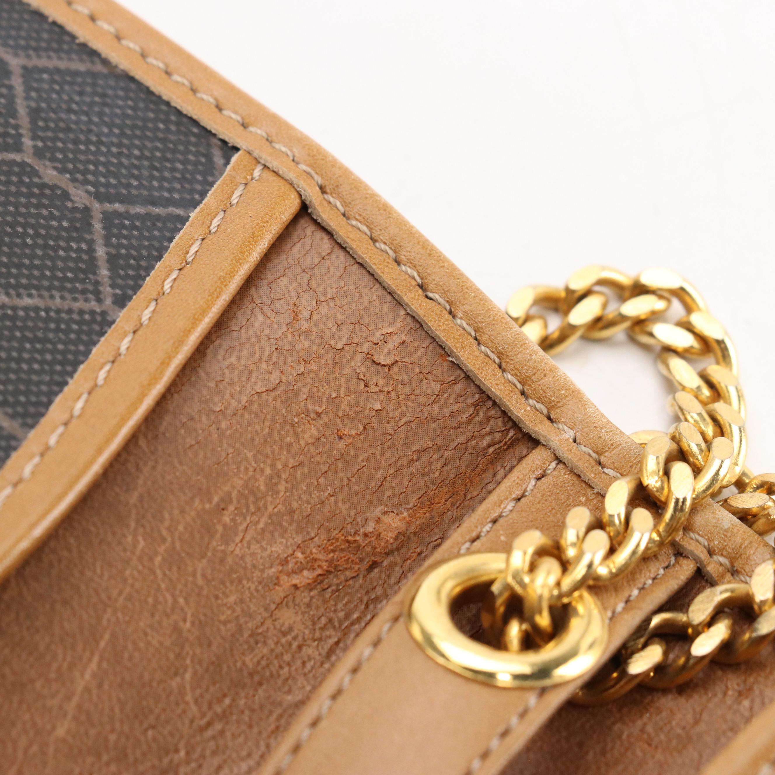 Christian Dior Pocketbook Shoulder Bag in Logo Honeycomb Coated Canvas