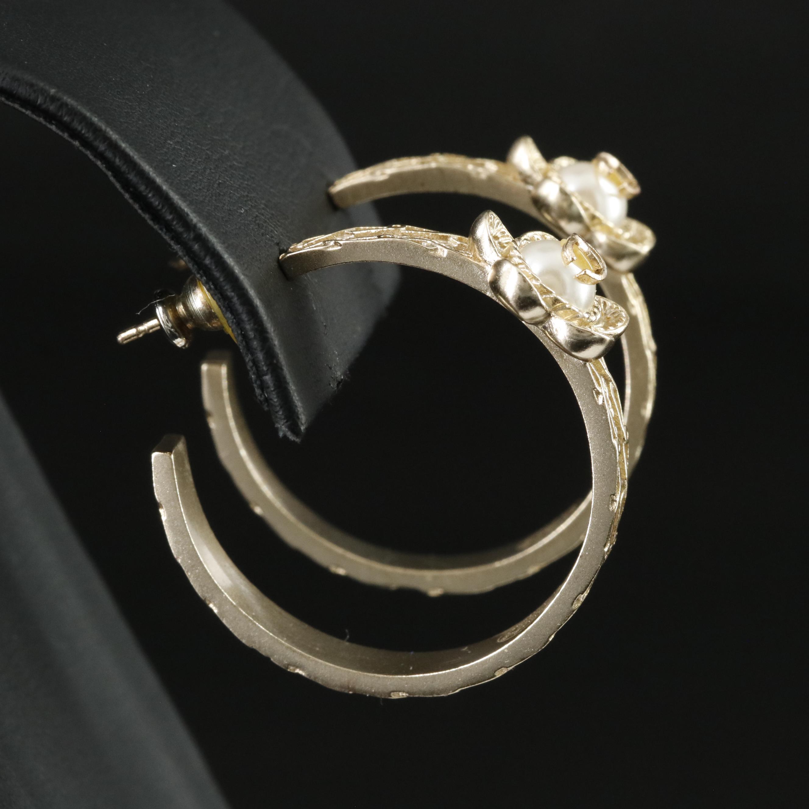 Chanel CC  Hoop Earrings