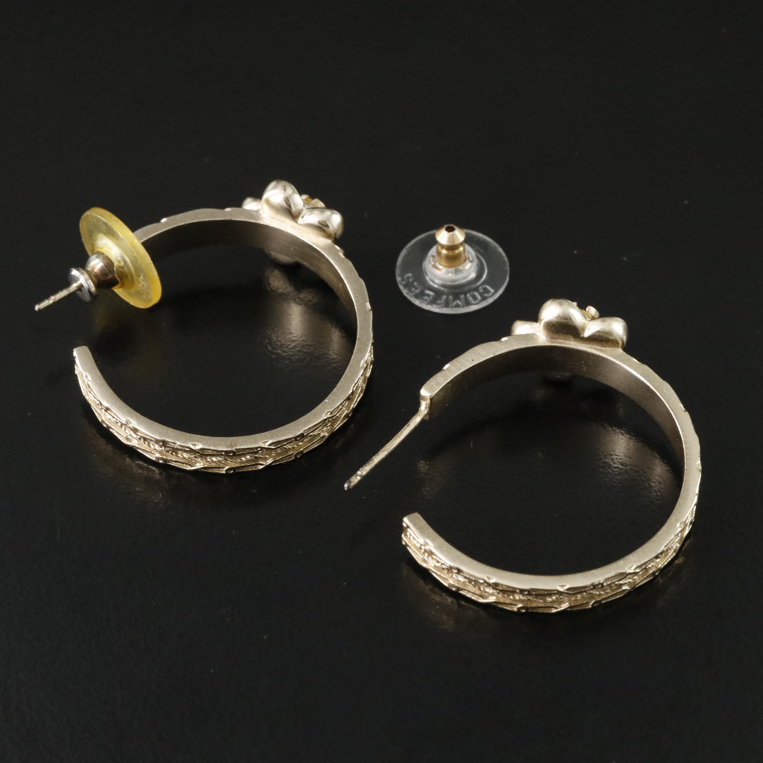 Chanel CC  Hoop Earrings