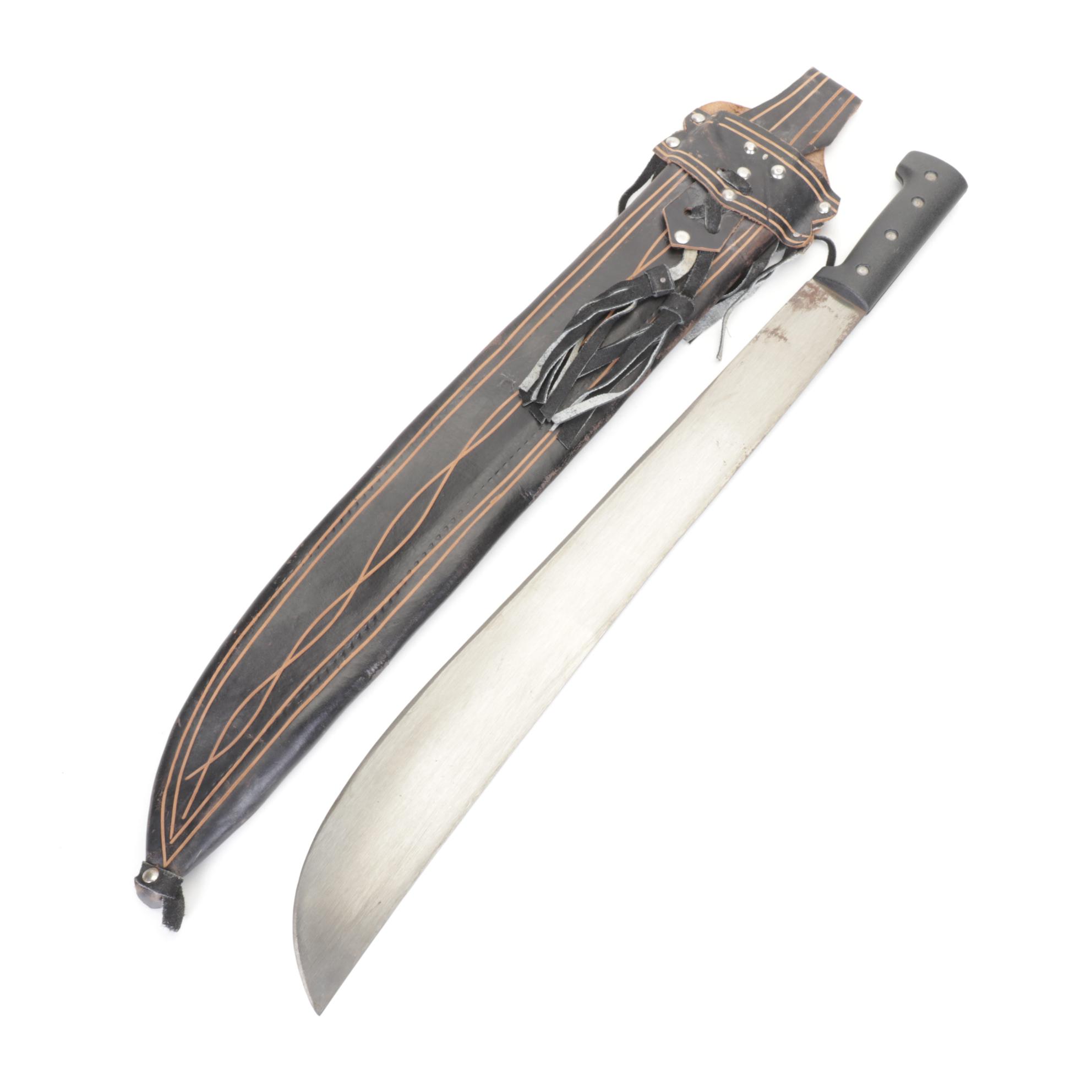 Promedoca Machetes & Knife with Hand-Crafted Leather Sheaths