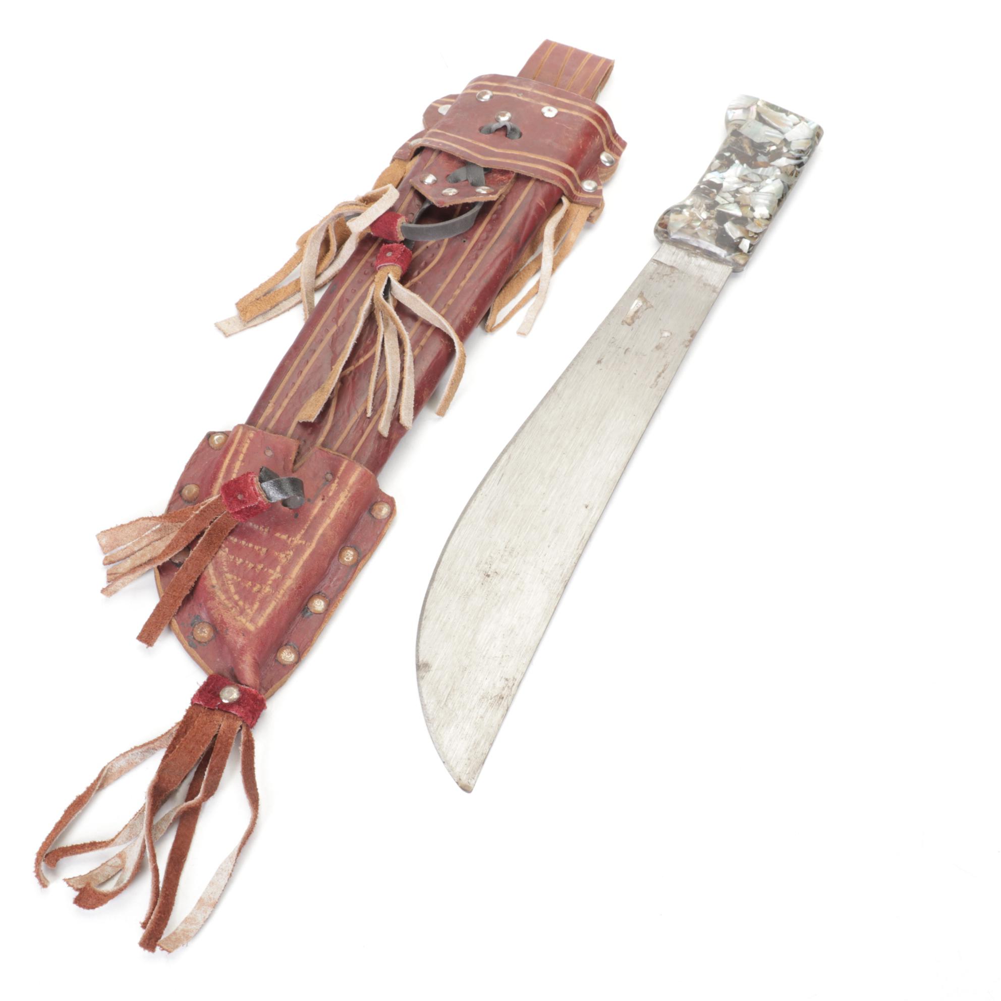 Promedoca Machetes & Knife with Hand-Crafted Leather Sheaths