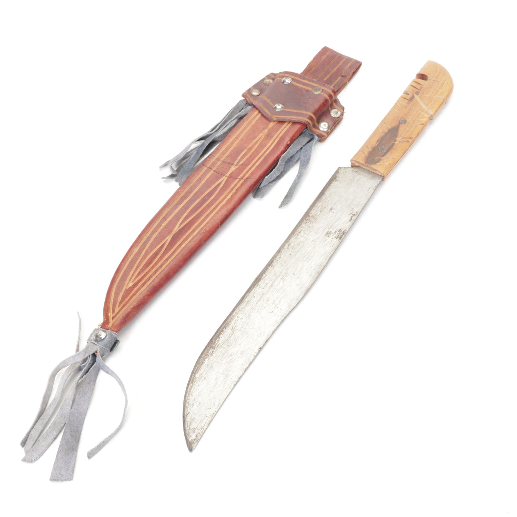 Promedoca Machetes & Knife with Hand-Crafted Leather Sheaths