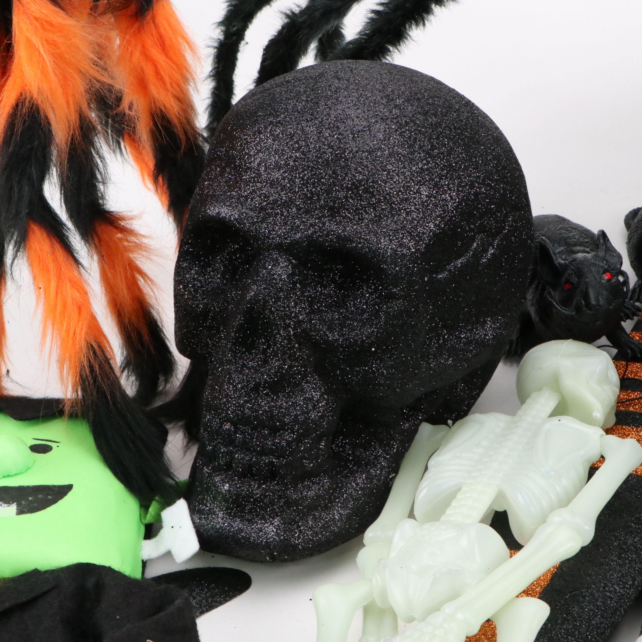 Hanging Skeletons, Spiders, and Other Halloween Décor