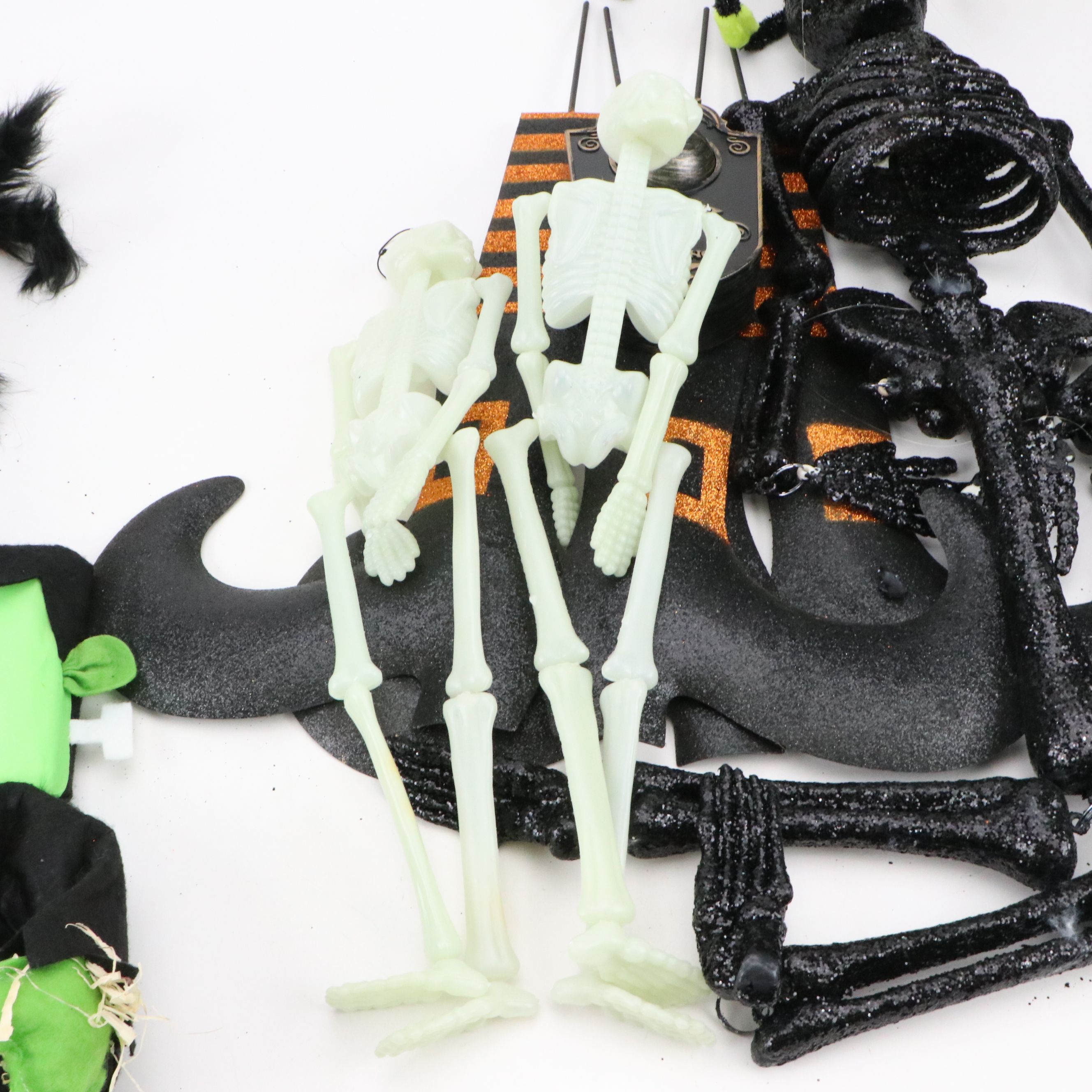 Hanging Skeletons, Spiders, and Other Halloween Décor